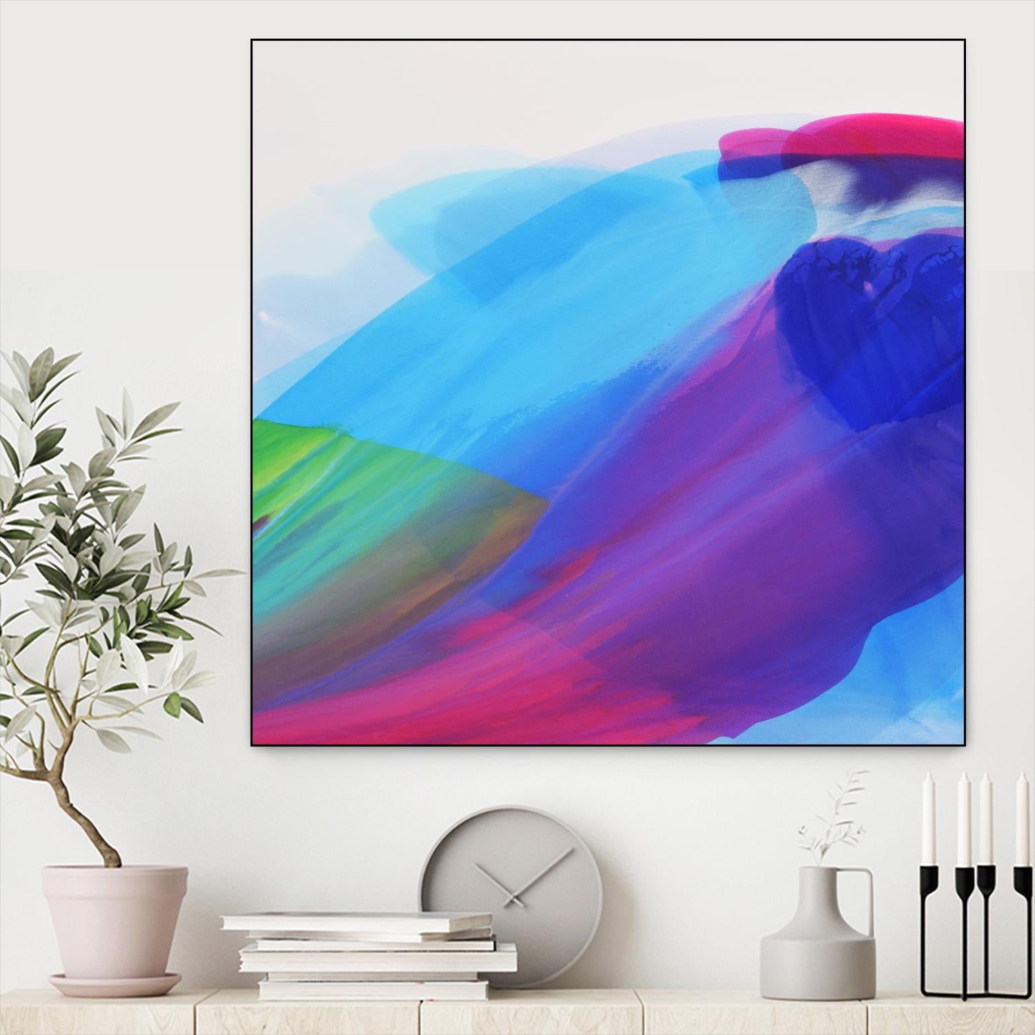 Spiritual Journey I by Linda Stelling on GIANT ART - blues, purples fluid abstracts