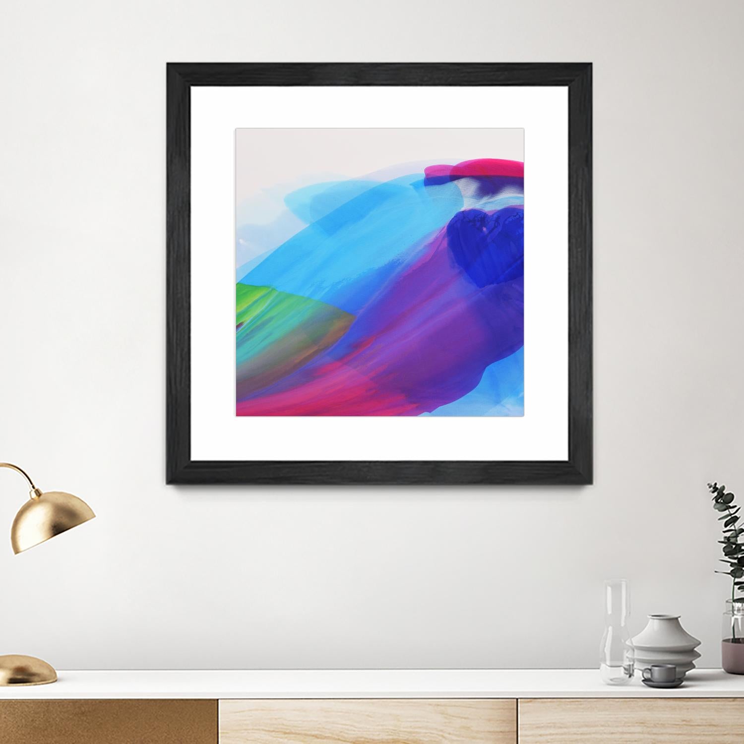 Spiritual Journey I by Linda Stelling on GIANT ART - blues, purples fluid abstracts