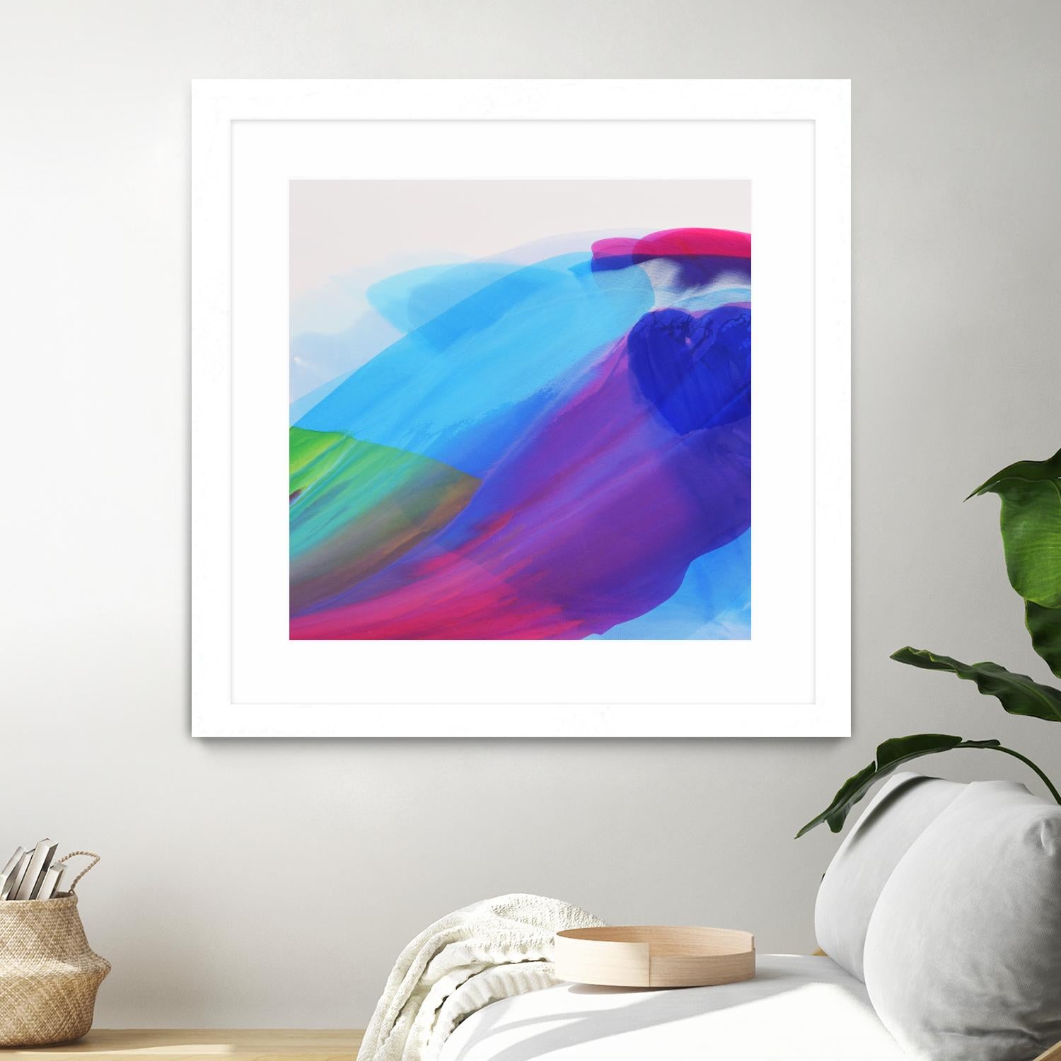 Spiritual Journey I by Linda Stelling on GIANT ART - blues, purples fluid abstracts