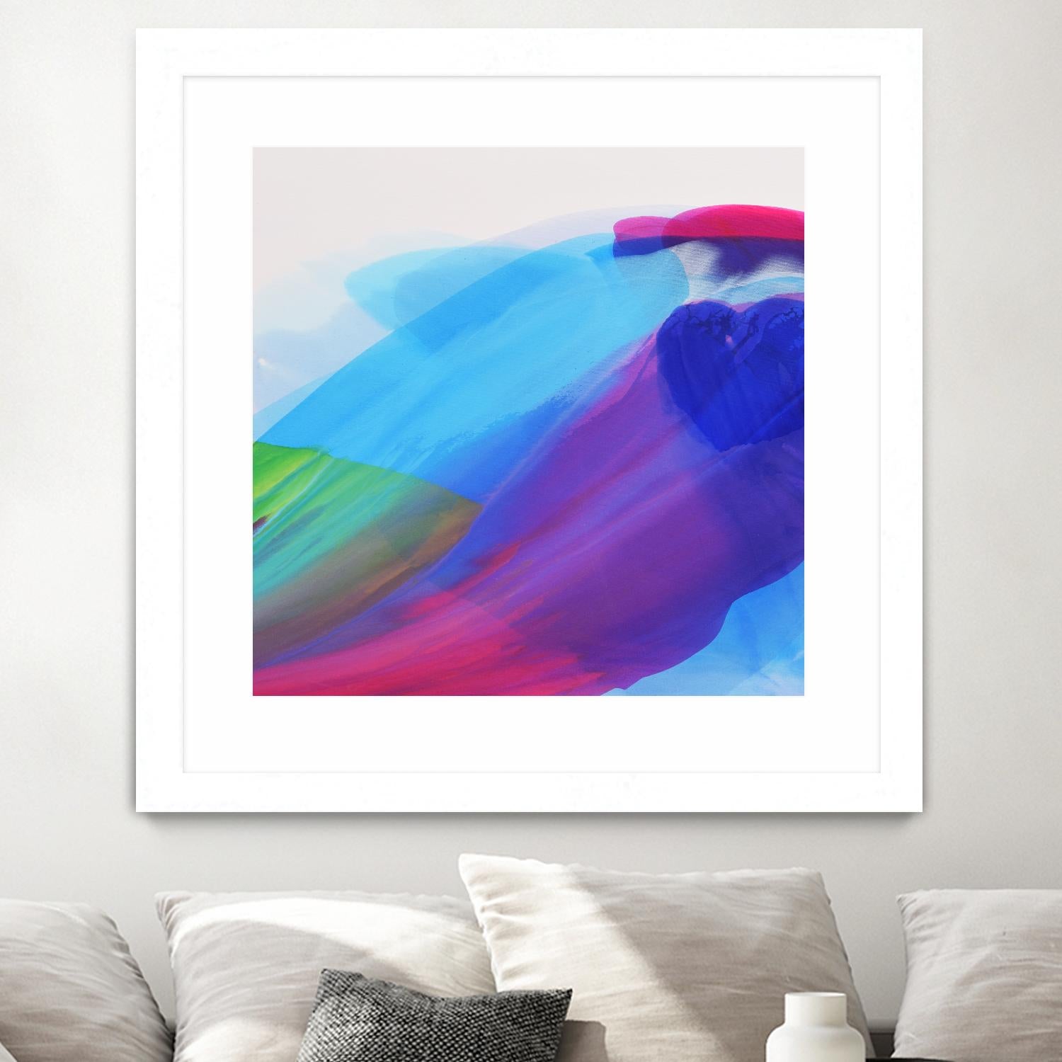 Spiritual Journey I by Linda Stelling on GIANT ART - blues, purples fluid abstracts