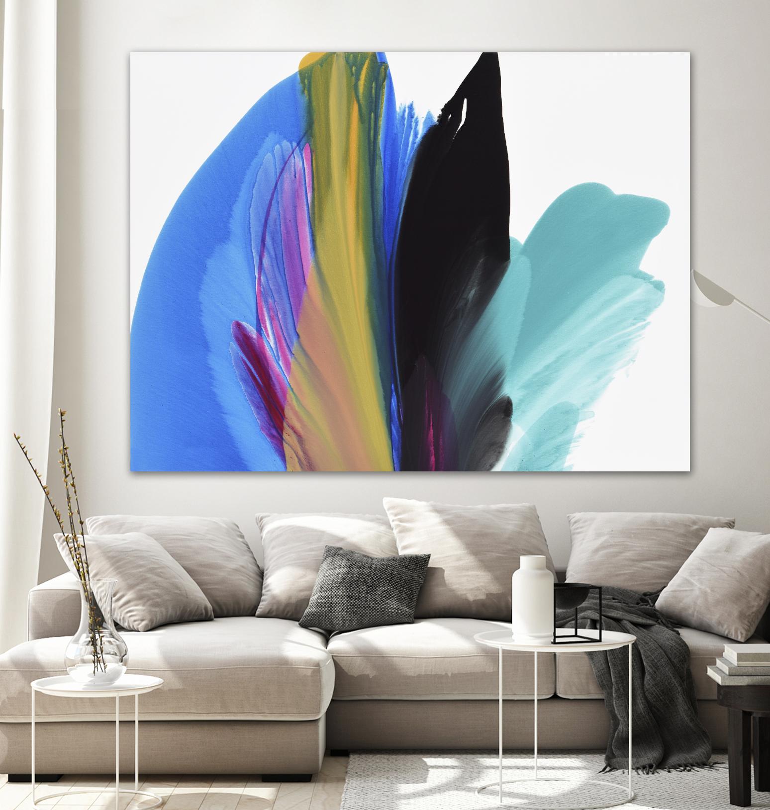 Infusion by Linda Stelling on GIANT ART - blues fluid abstracts