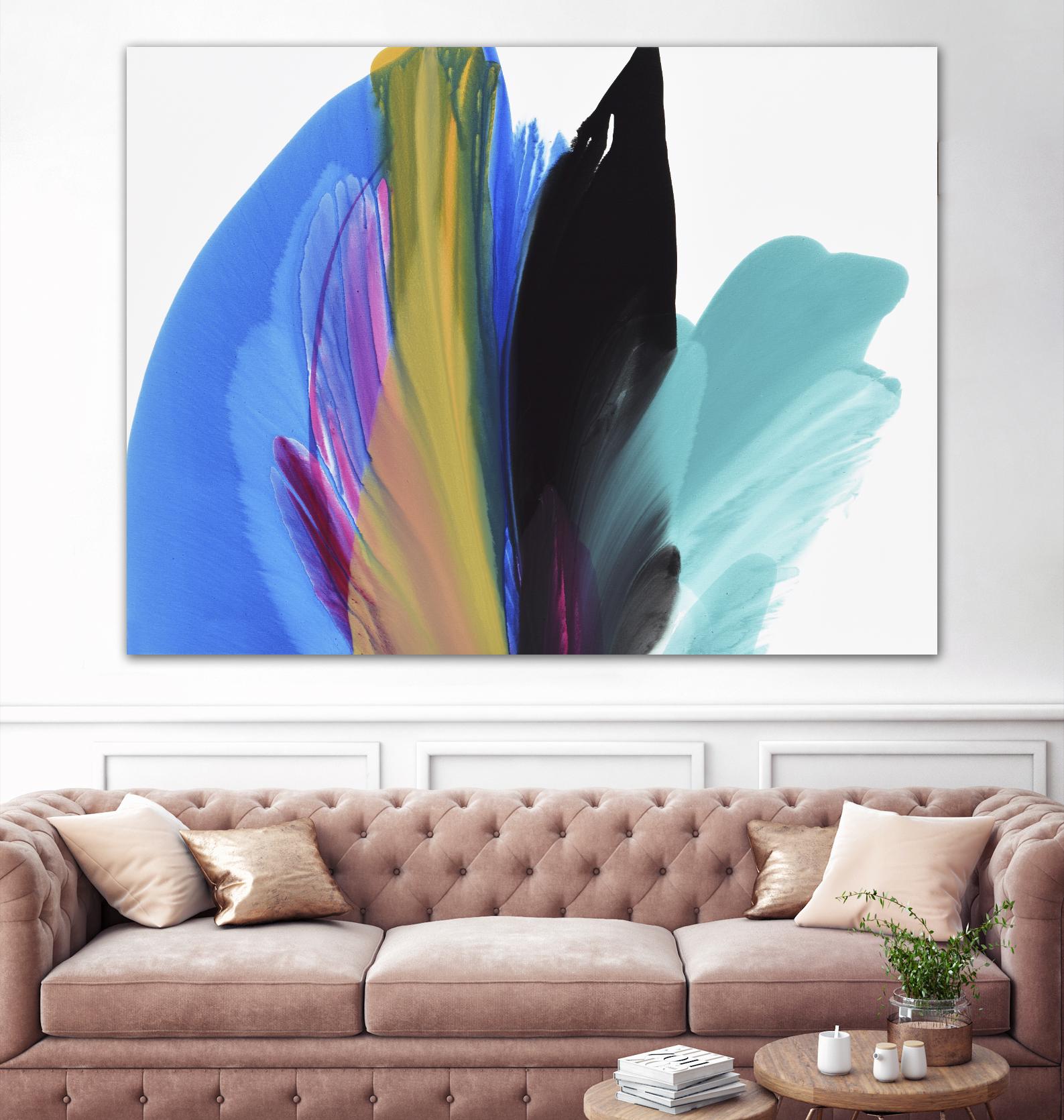 Infusion by Linda Stelling on GIANT ART - blues fluid abstracts