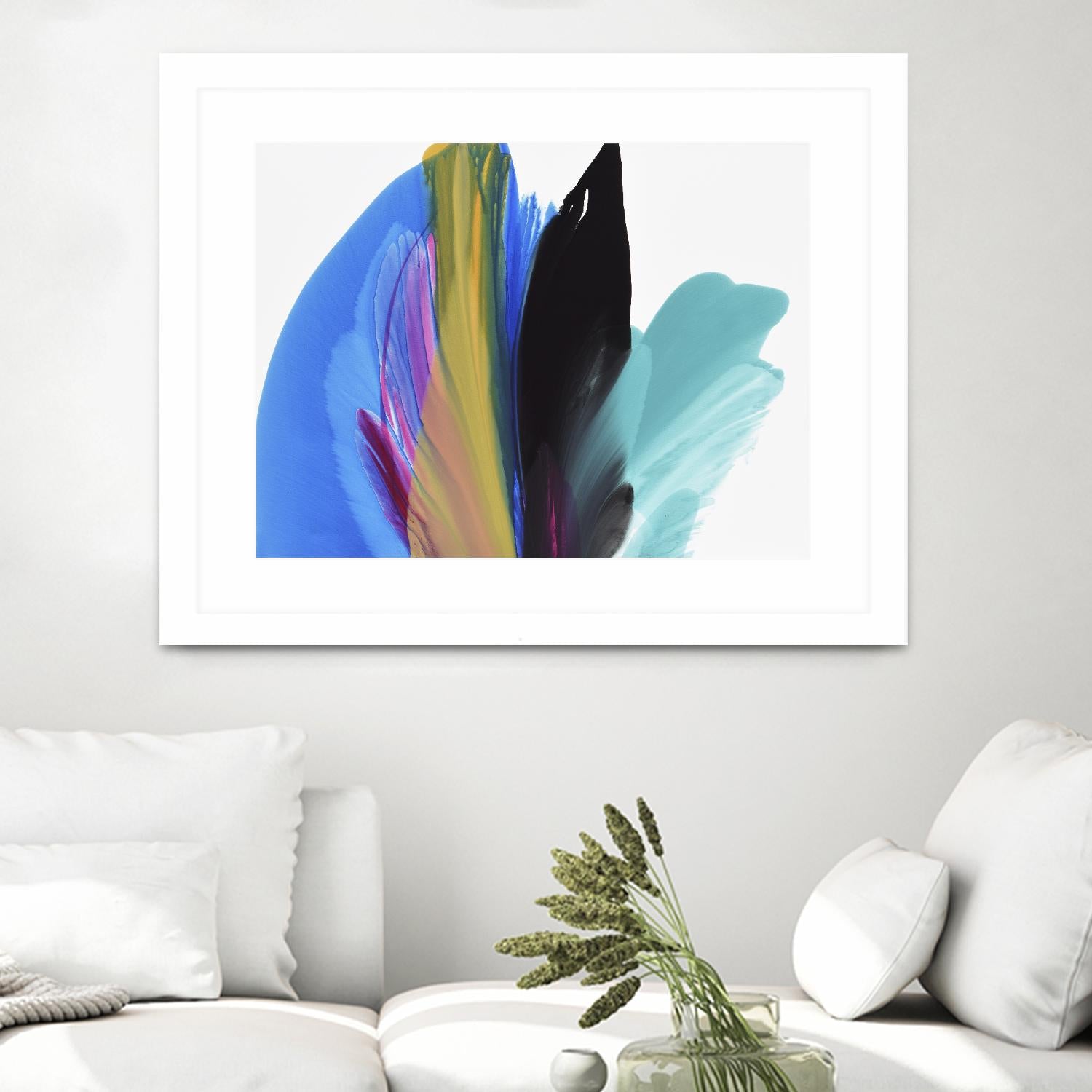 Infusion by Linda Stelling on GIANT ART - blues fluid abstracts