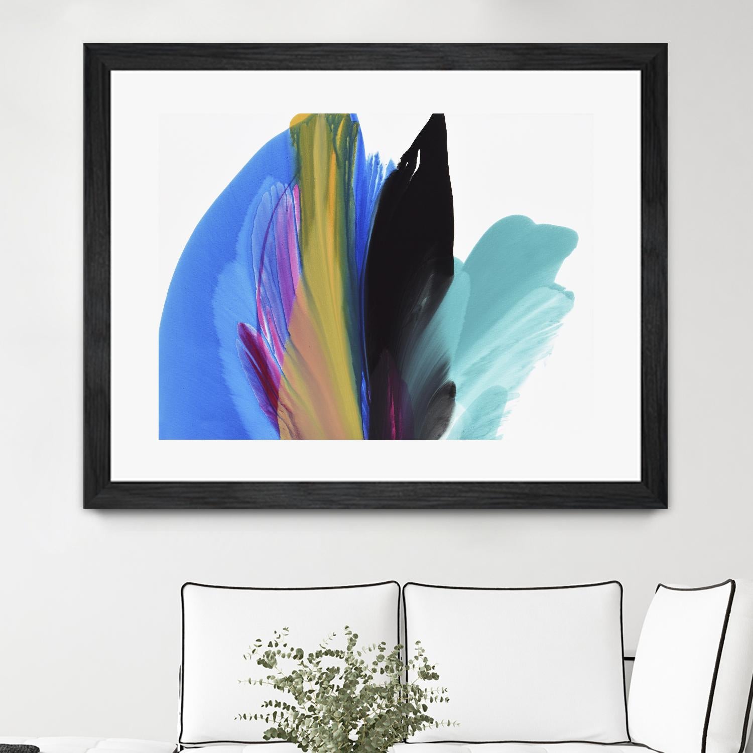 Infusion by Linda Stelling on GIANT ART - blues fluid abstracts