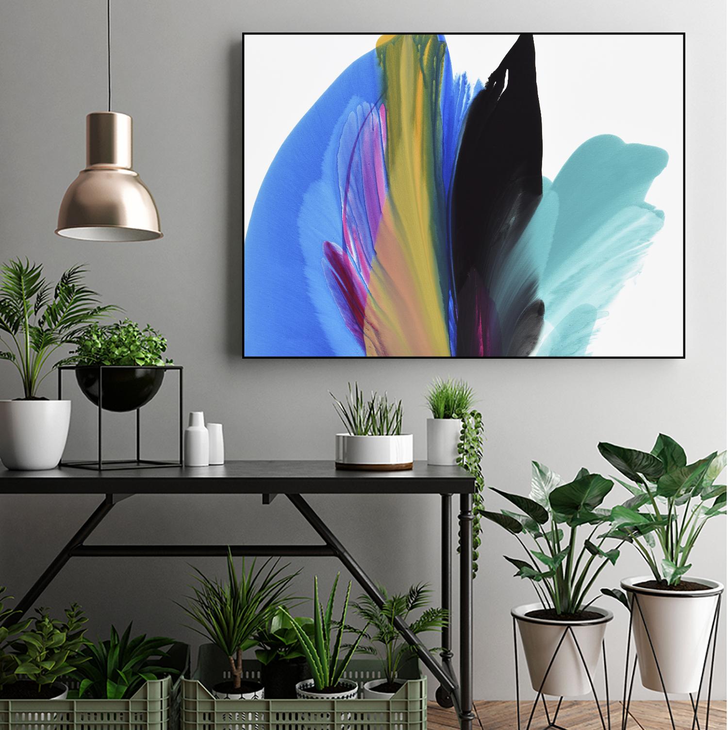 Infusion by Linda Stelling on GIANT ART - blues fluid abstracts