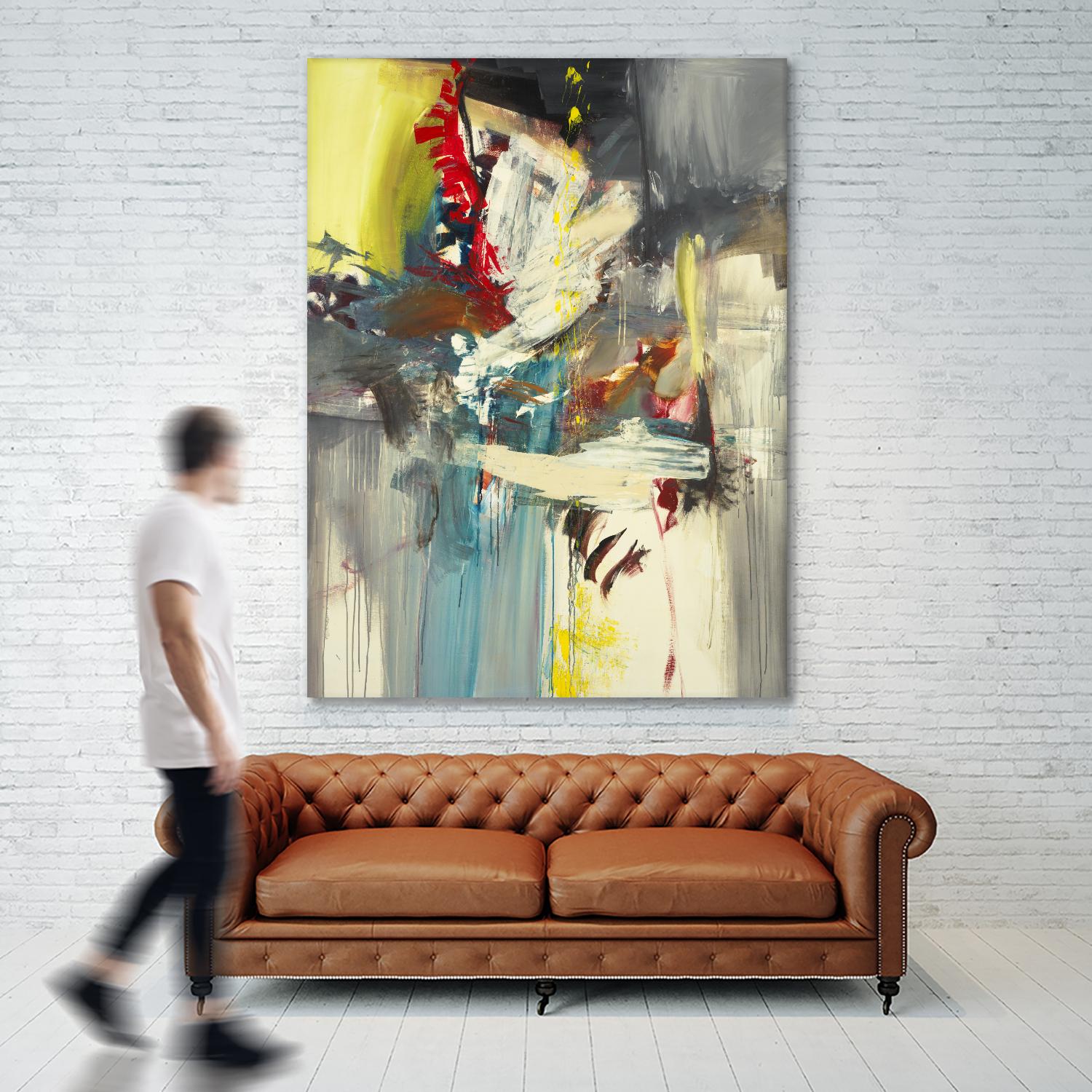 Kheeler's Garden by Sarah Stockstill on GIANT ART - yellow abstract
