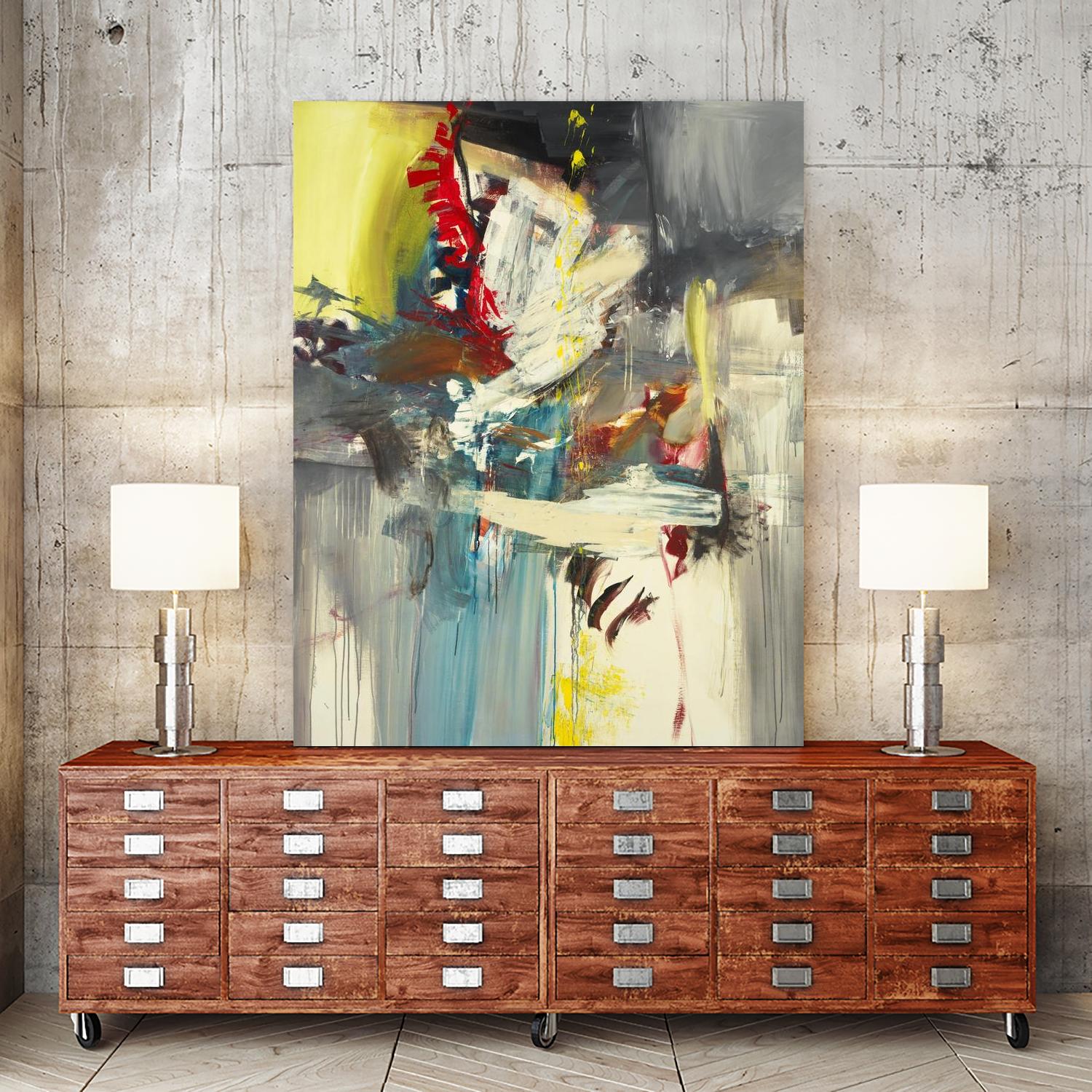 Kheeler's Garden by Sarah Stockstill on GIANT ART - yellow abstract