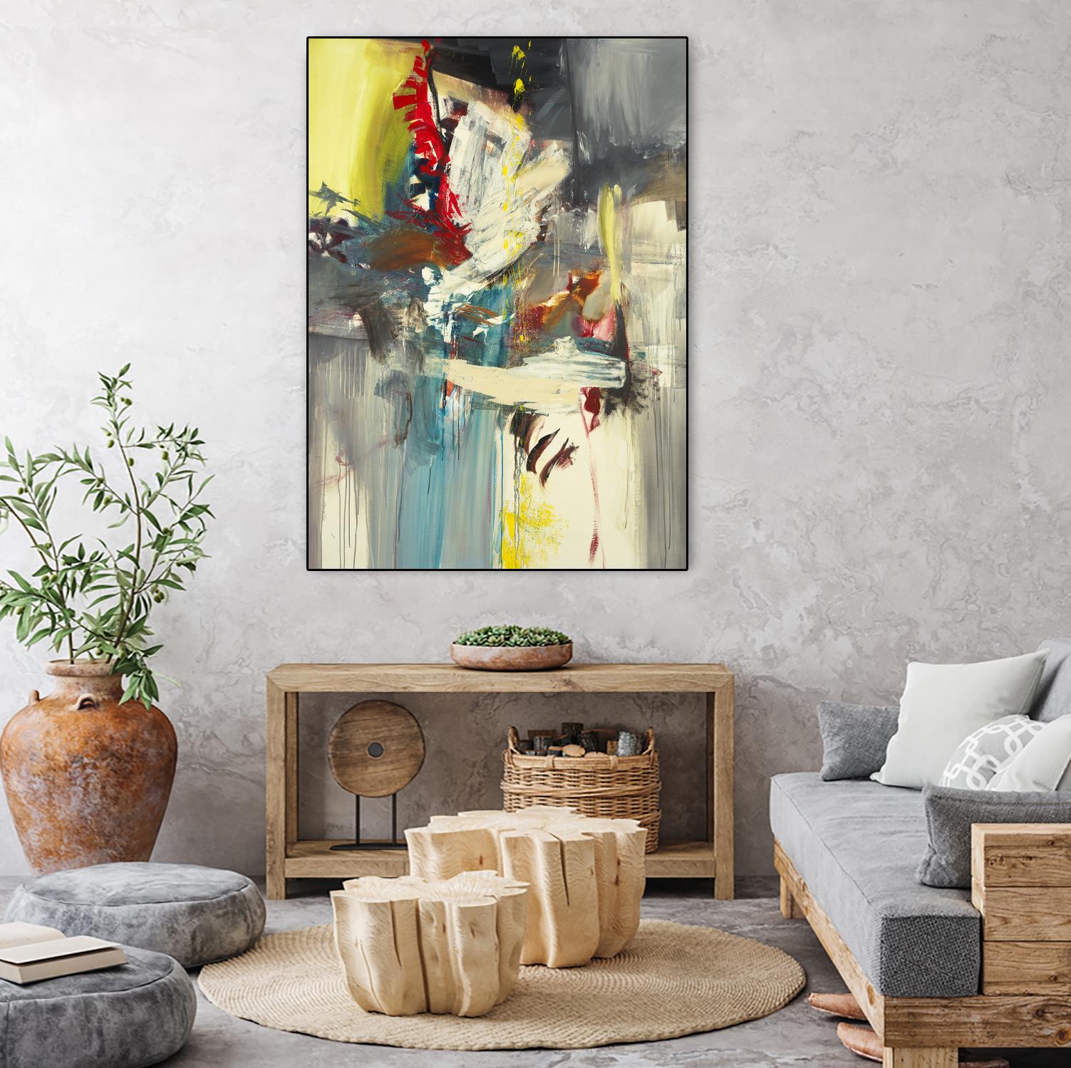 Kheeler's Garden by Sarah Stockstill on GIANT ART - yellow abstract