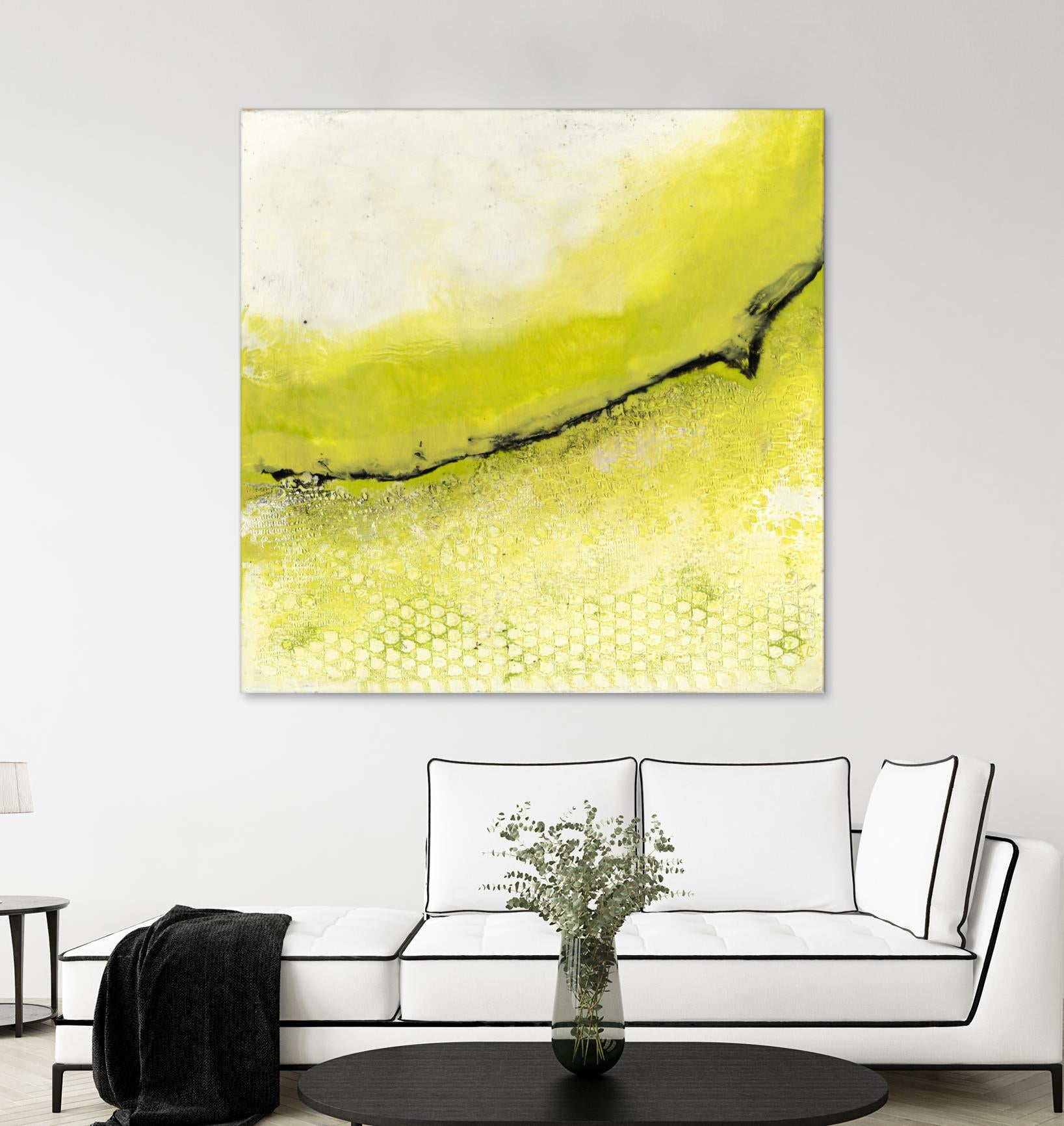 Lime Poppy by Laura Van Horne on GIANT ART - black abstract