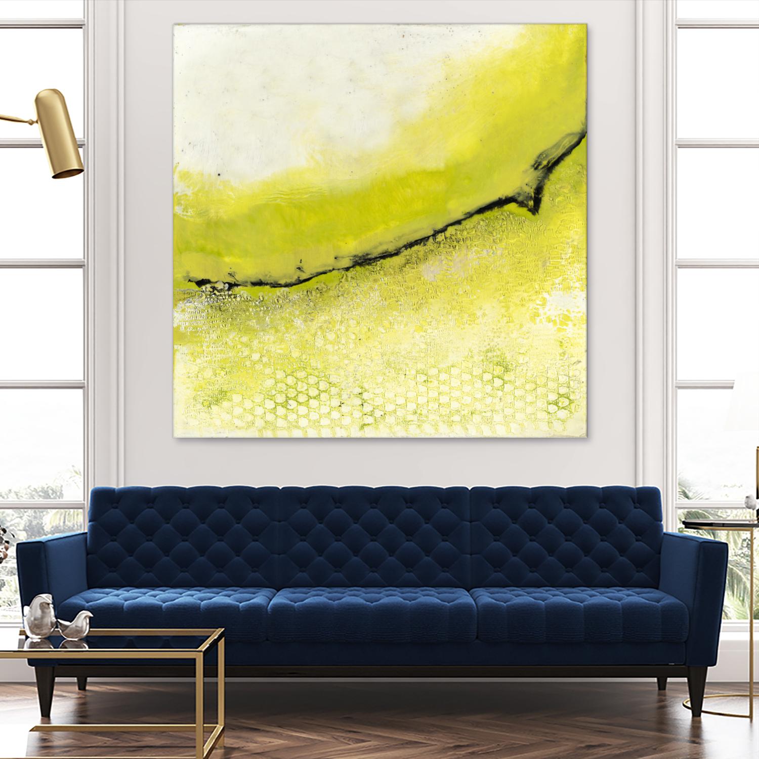Lime Poppy by Laura Van Horne on GIANT ART - black abstract