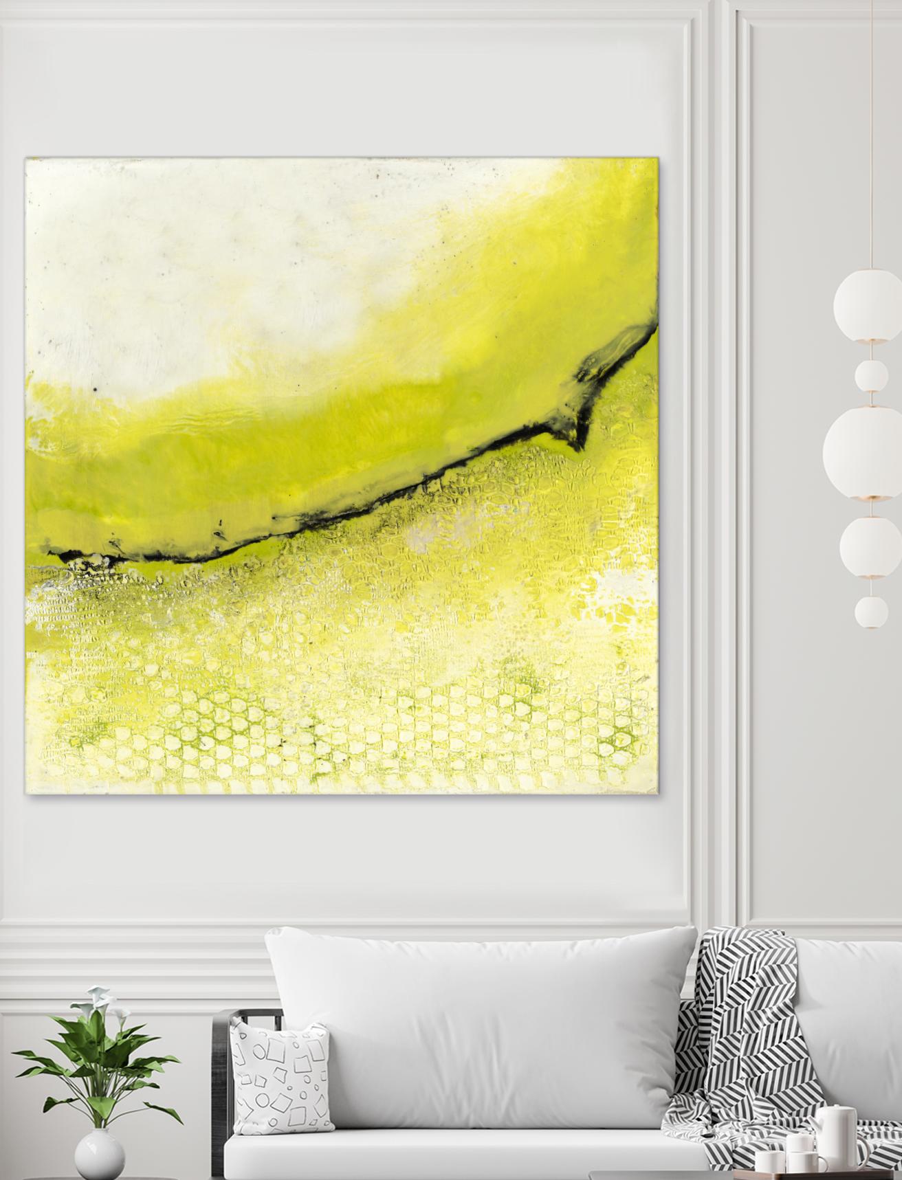 Lime Poppy by Laura Van Horne on GIANT ART - black abstract