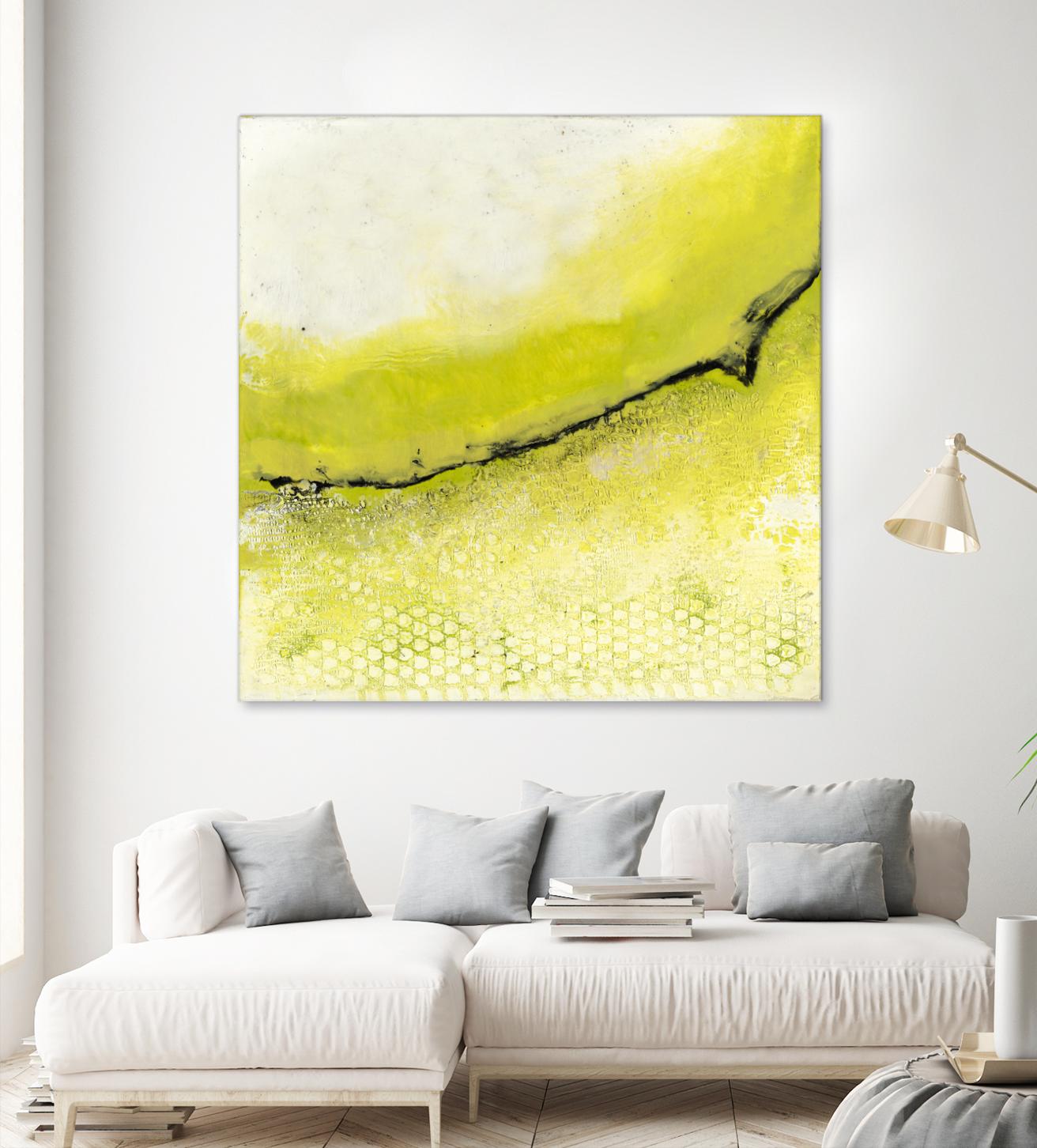 Lime Poppy by Laura Van Horne on GIANT ART - black abstract