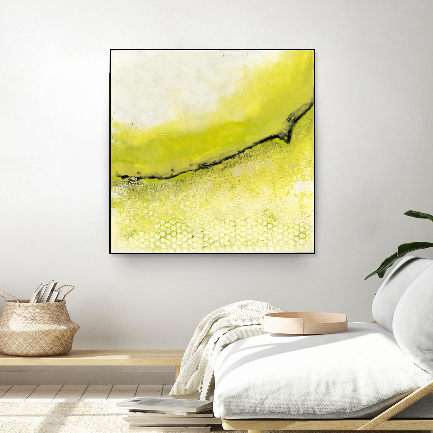 Lime Poppy by Laura Van Horne on GIANT ART - black abstract