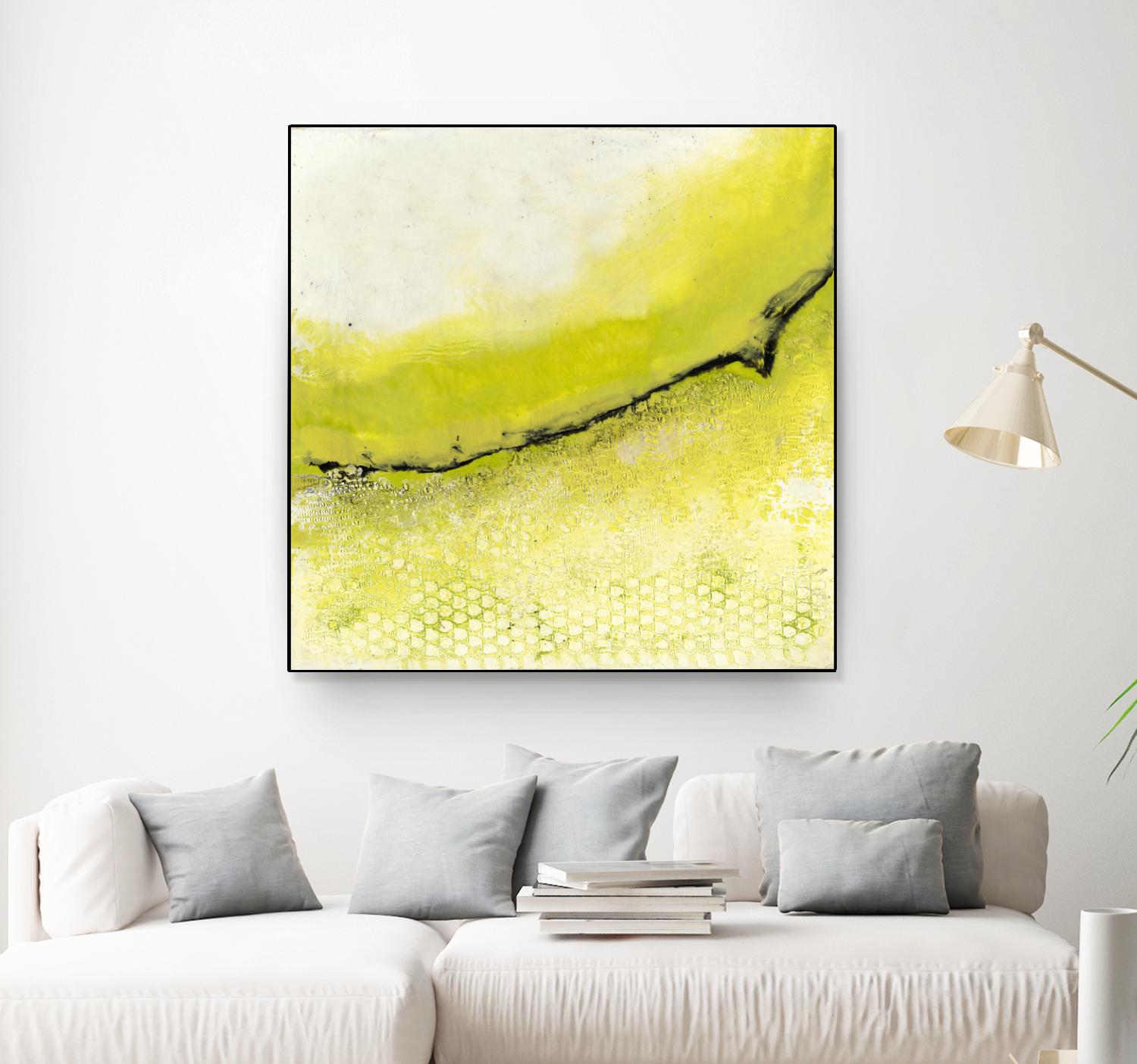 Lime Poppy by Laura Van Horne on GIANT ART - black abstract