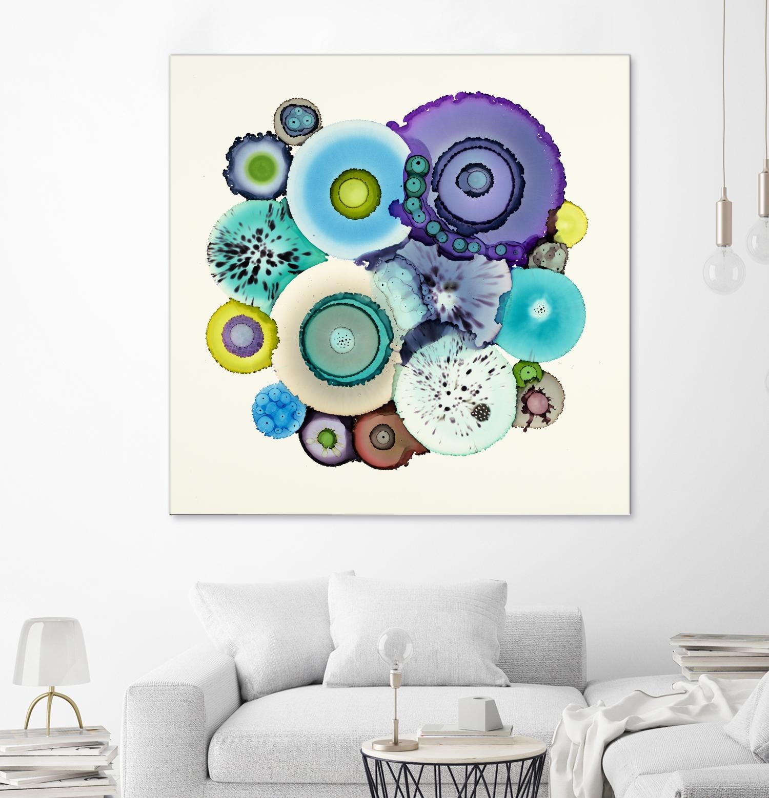 Stuck by Laura Van Horne on GIANT ART - purple abstract