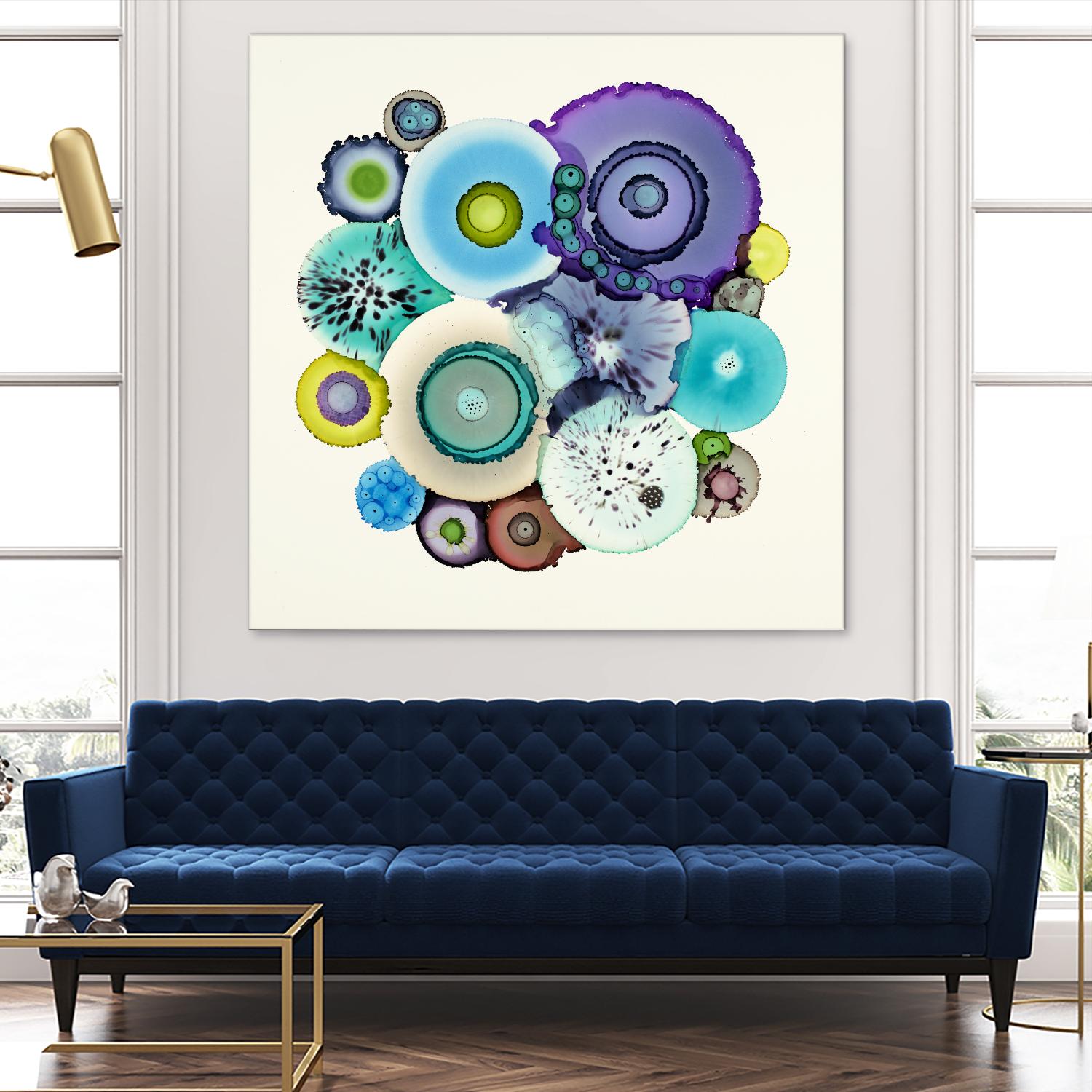 Stuck by Laura Van Horne on GIANT ART - purple abstract