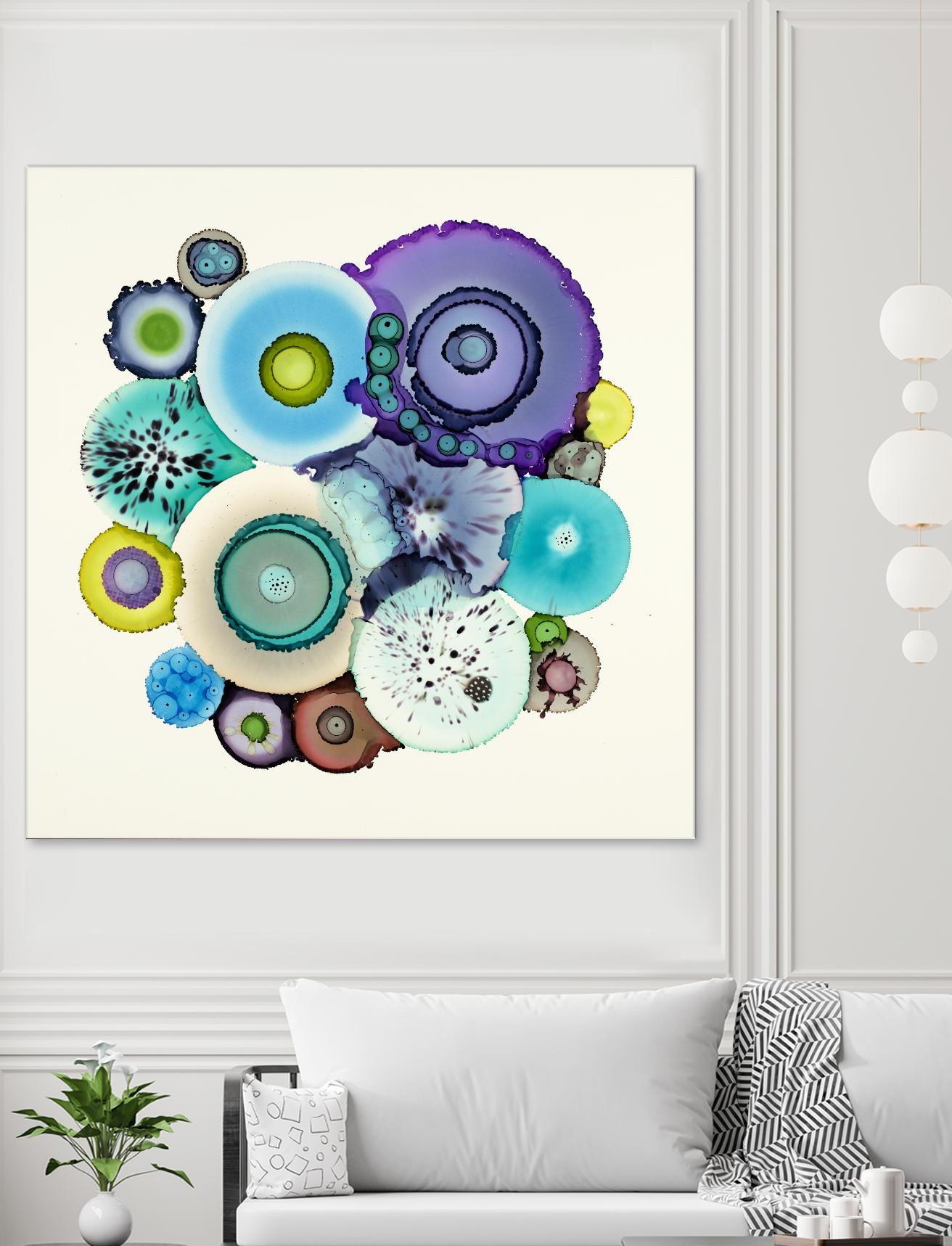 Stuck by Laura Van Horne on GIANT ART - purple abstract