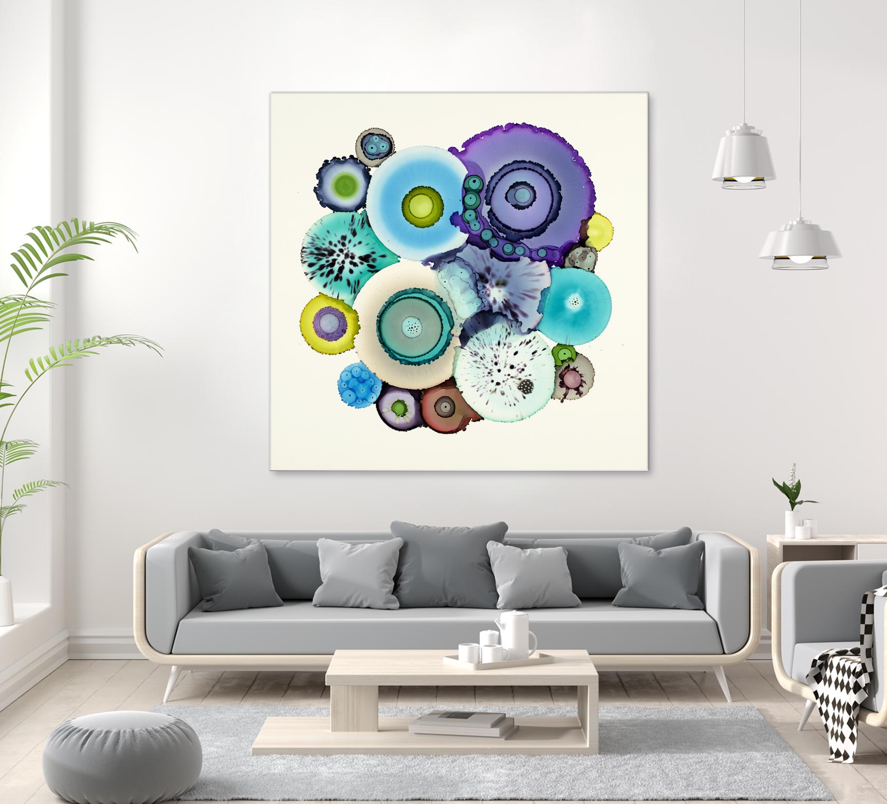 Stuck by Laura Van Horne on GIANT ART - purple abstract