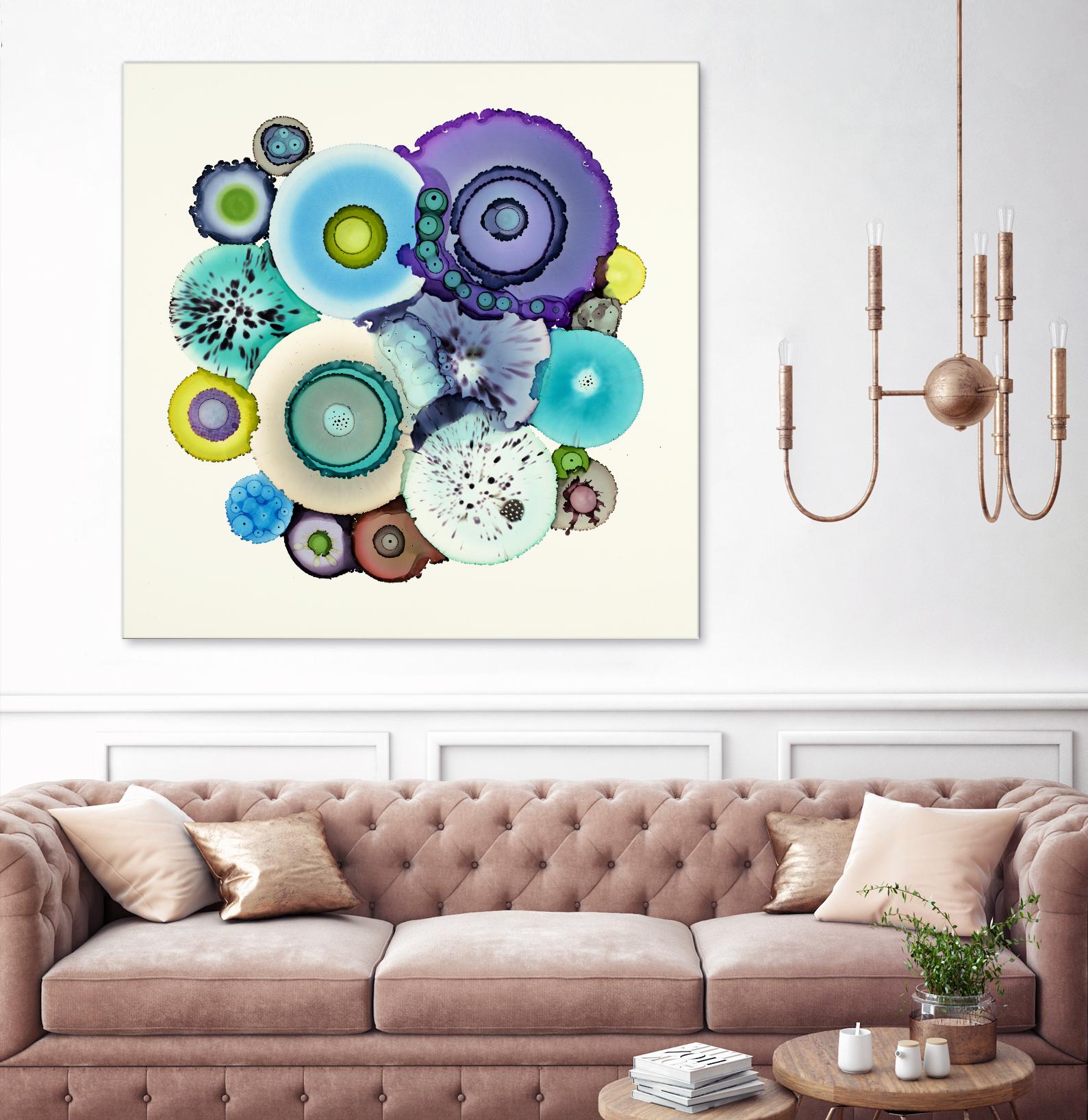 Stuck by Laura Van Horne on GIANT ART - purple abstract
