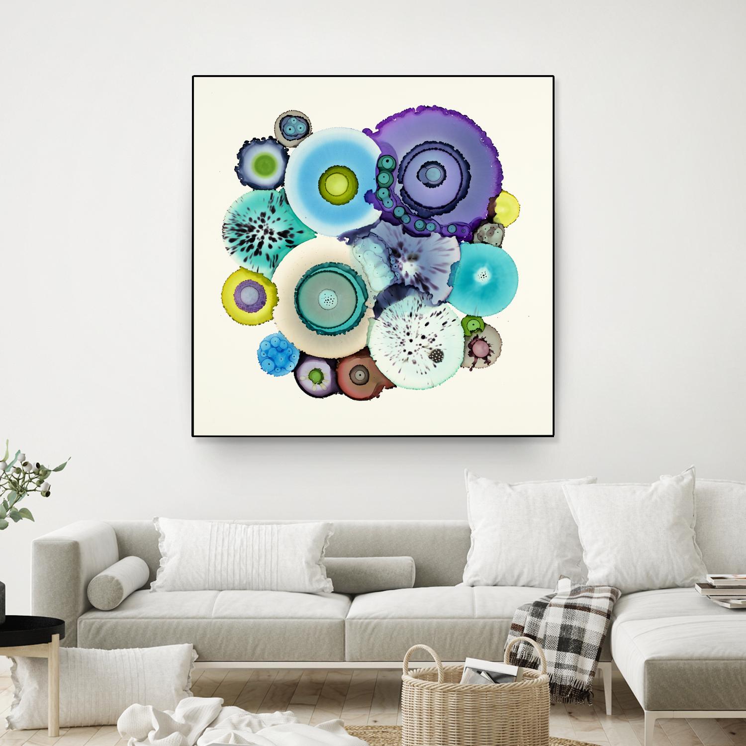 Stuck by Laura Van Horne on GIANT ART - purple abstract