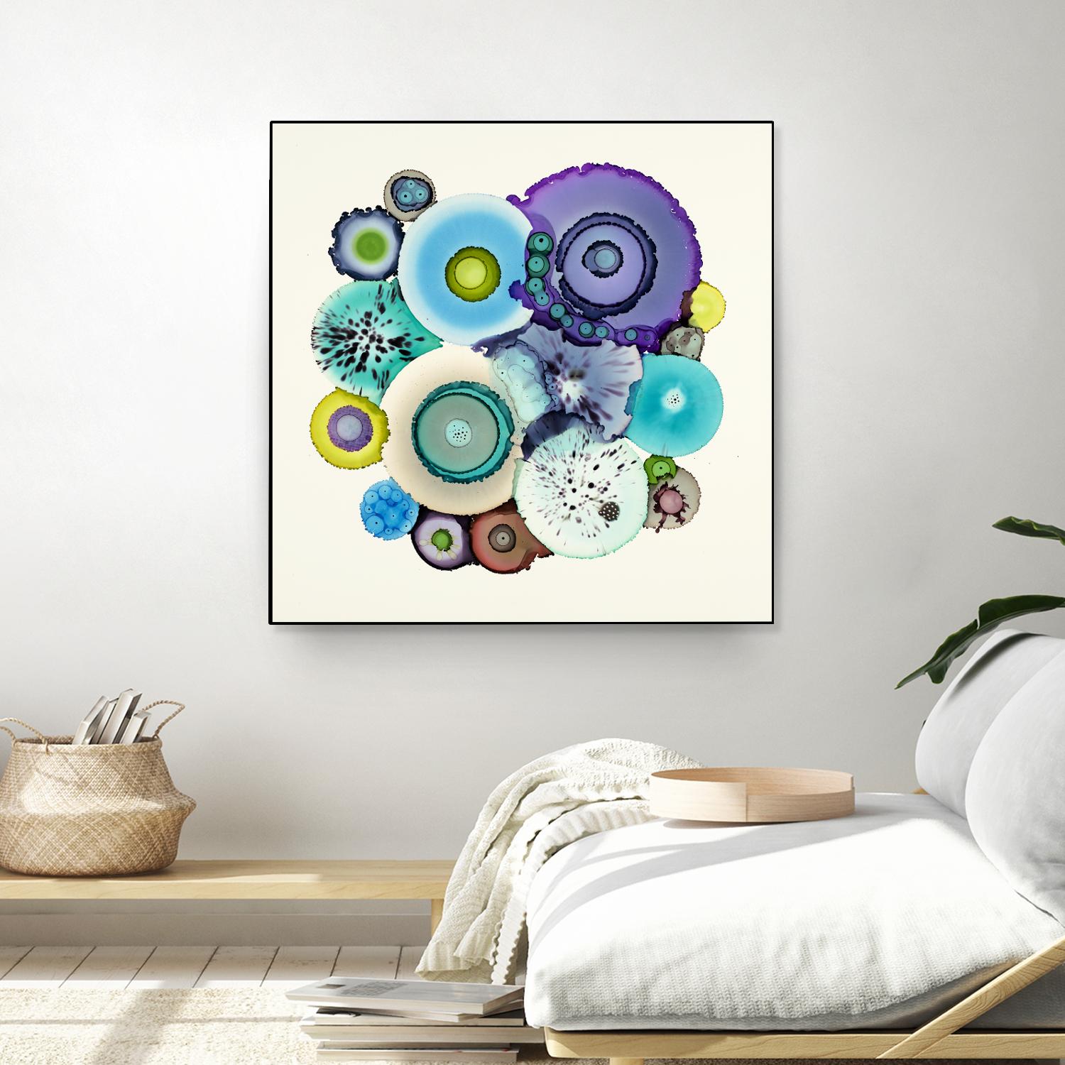 Stuck by Laura Van Horne on GIANT ART - purple abstract