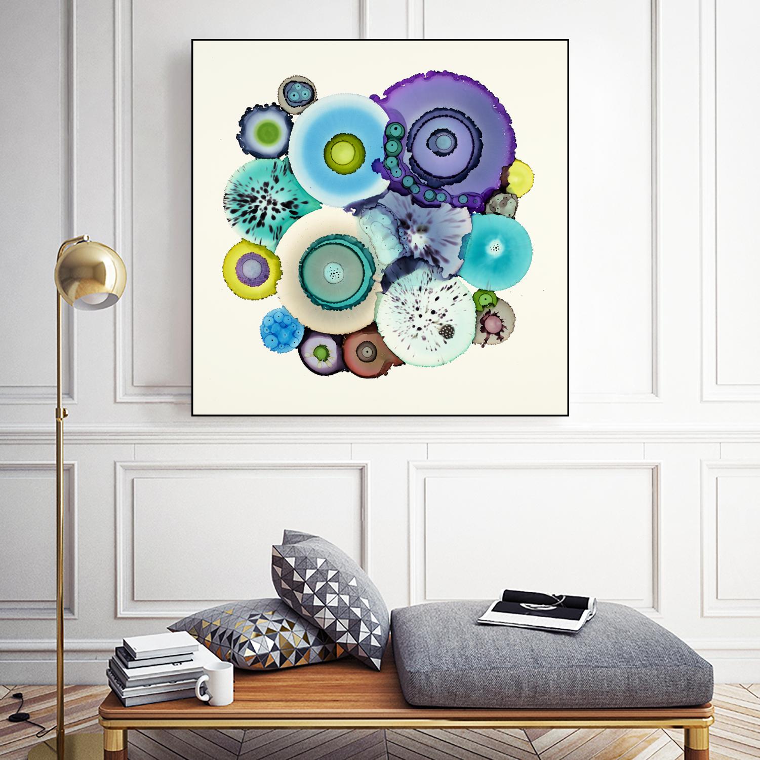 Stuck by Laura Van Horne on GIANT ART - purple abstract