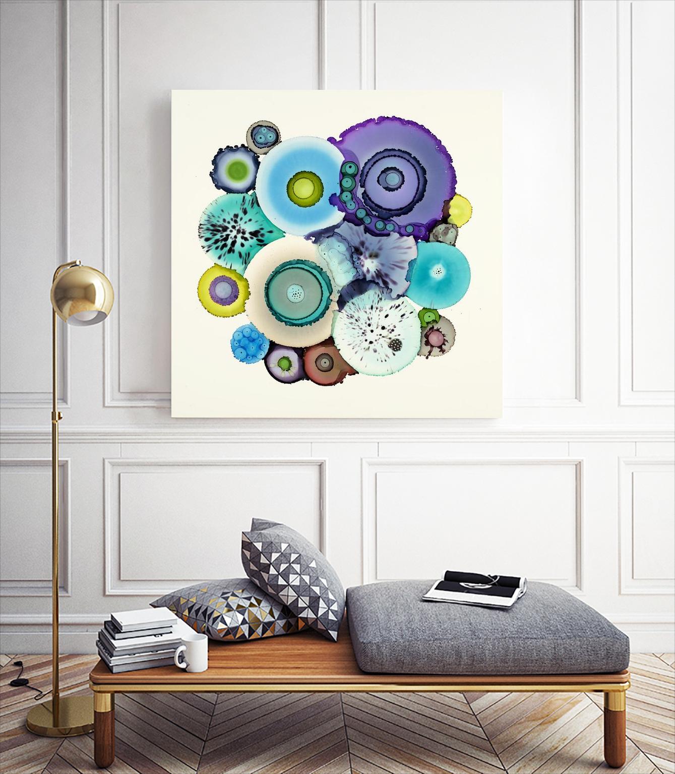 Stuck by Laura Van Horne on GIANT ART - purple abstract