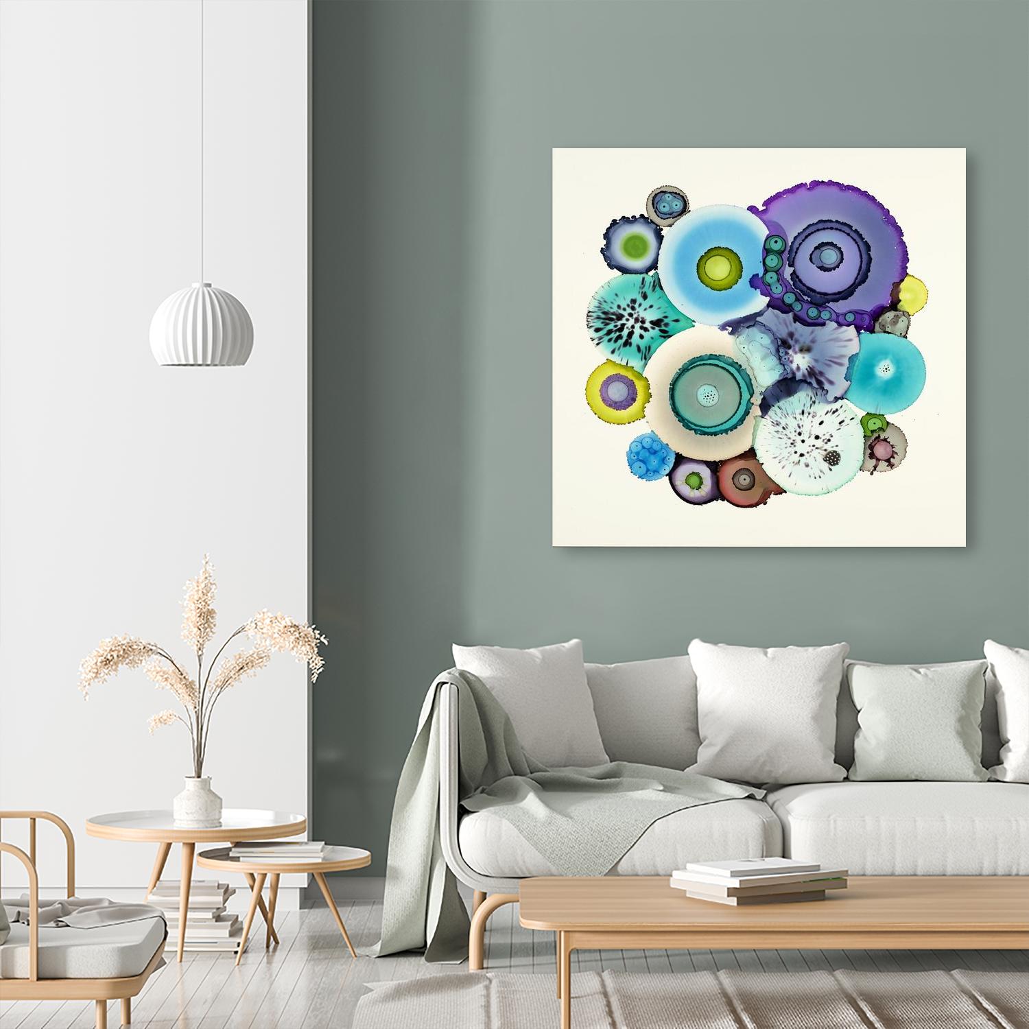 Stuck by Laura Van Horne on GIANT ART - purple abstract