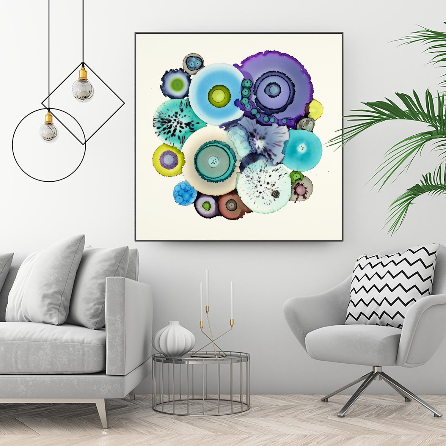 Stuck by Laura Van Horne on GIANT ART - purple abstract