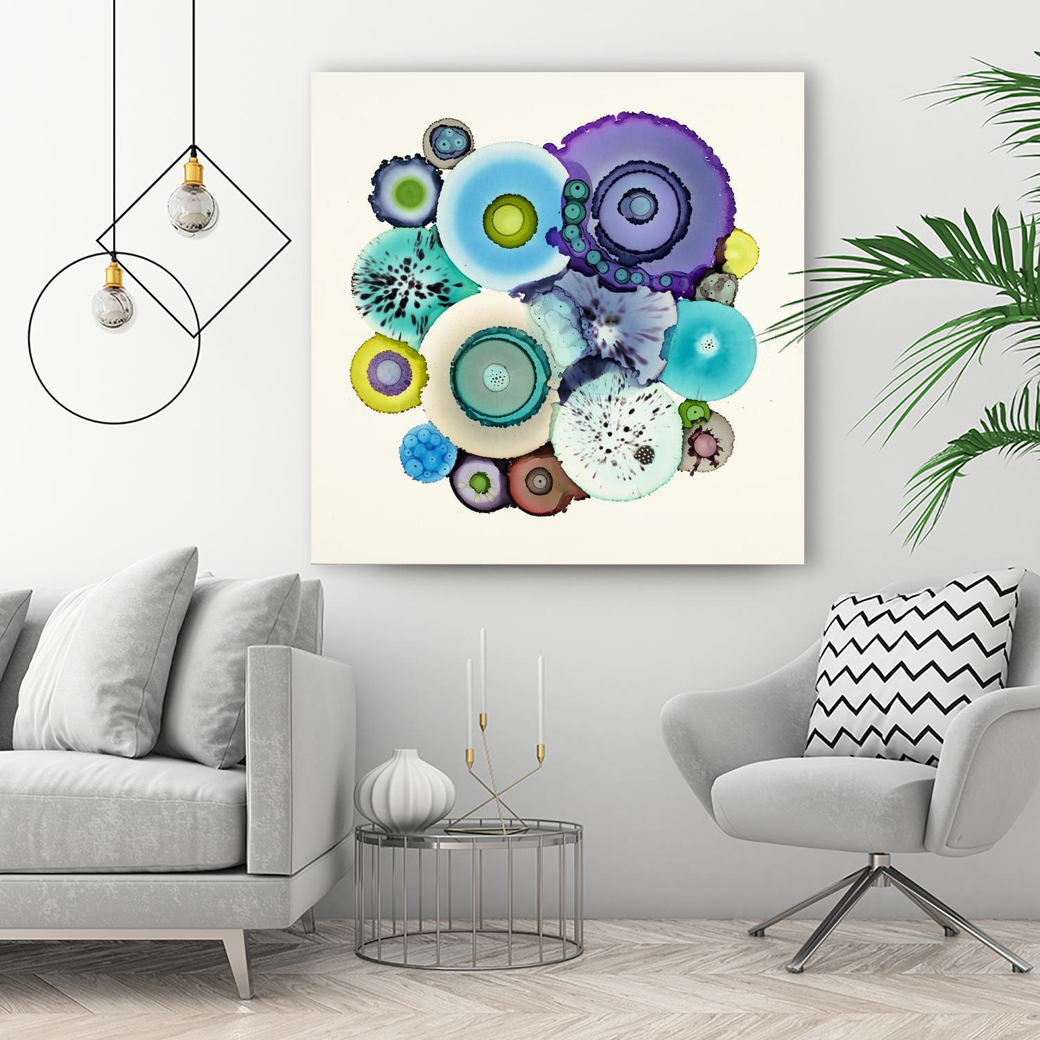 Stuck by Laura Van Horne on GIANT ART - purple abstract