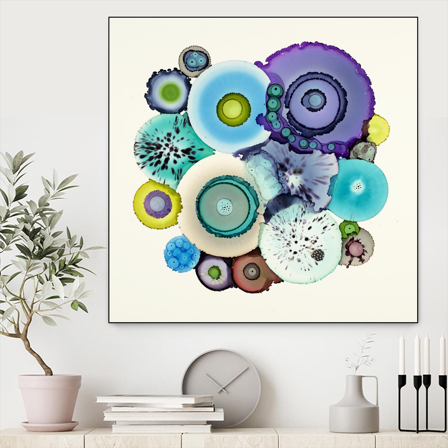 Stuck by Laura Van Horne on GIANT ART - purple abstract