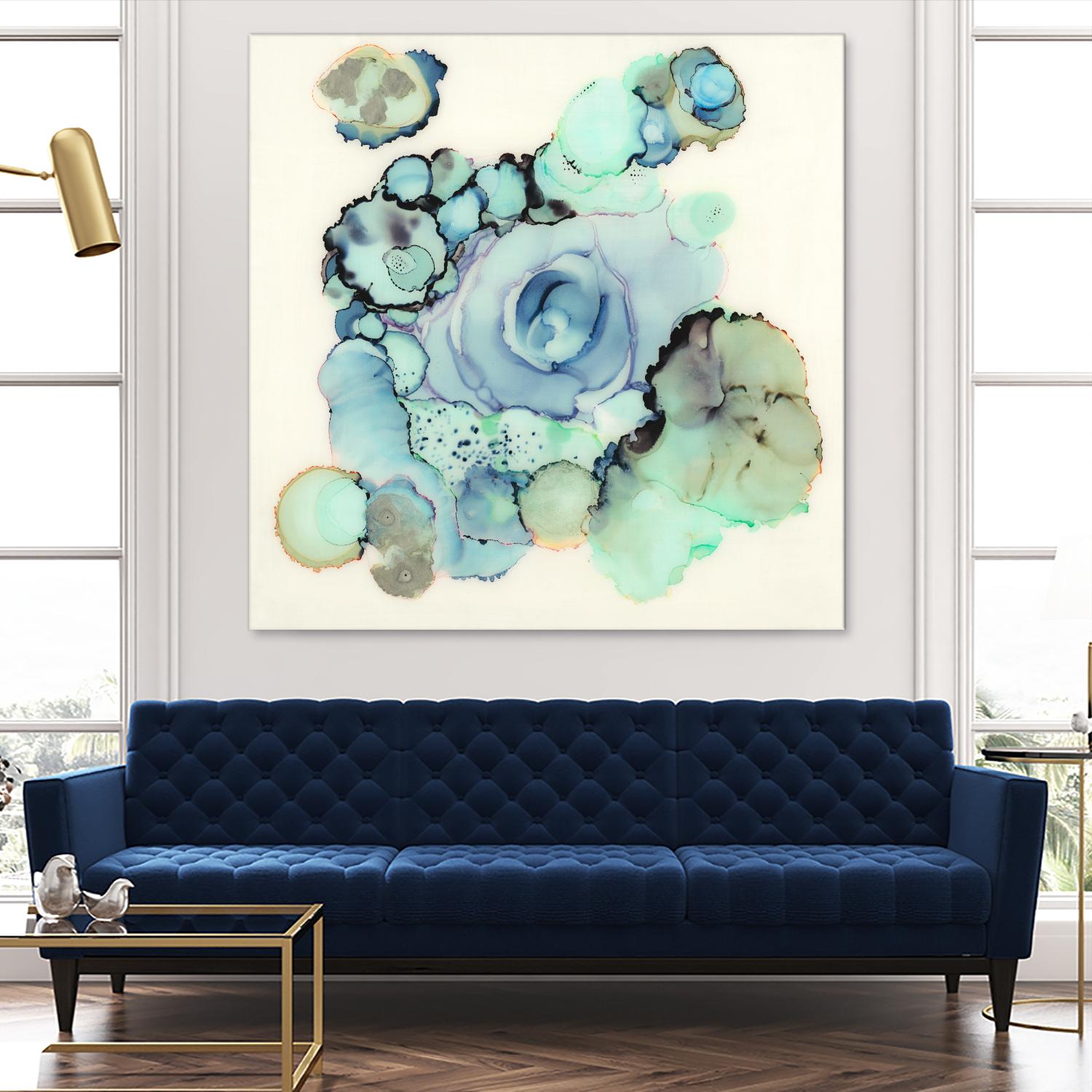 Blue Rose by Laura VanHorne on GIANT ART - blue contemporary