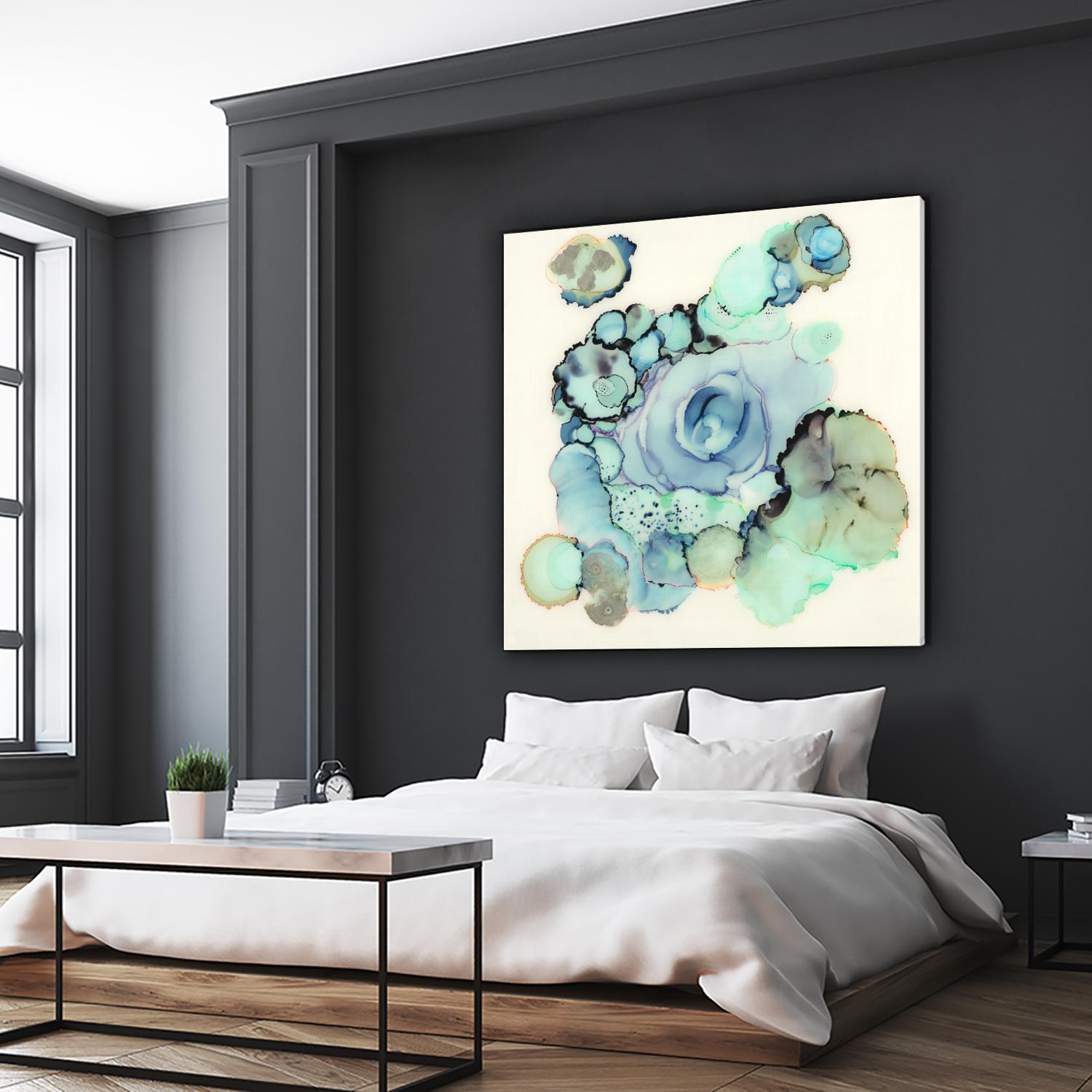 Blue Rose by Laura VanHorne on GIANT ART - blue contemporary