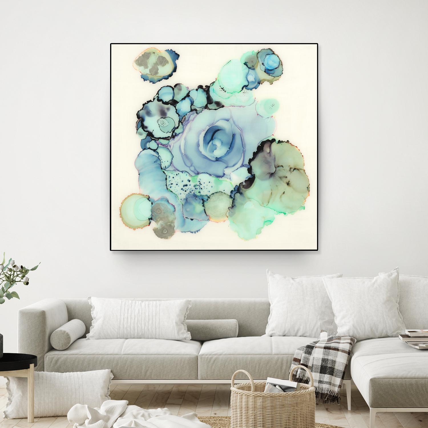 Blue Rose by Laura VanHorne on GIANT ART - blue contemporary
