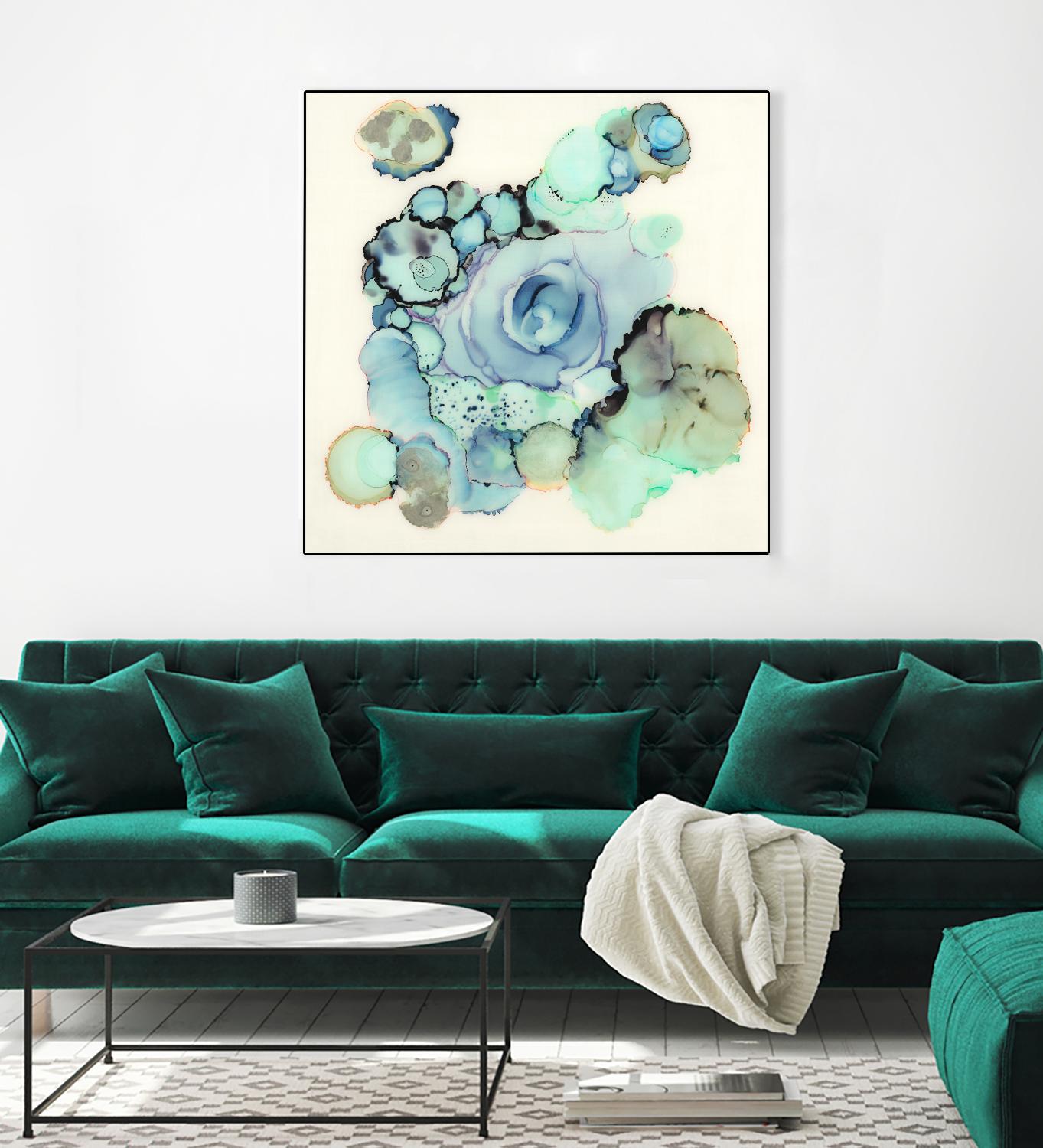 Blue Rose by Laura VanHorne on GIANT ART - blue contemporary