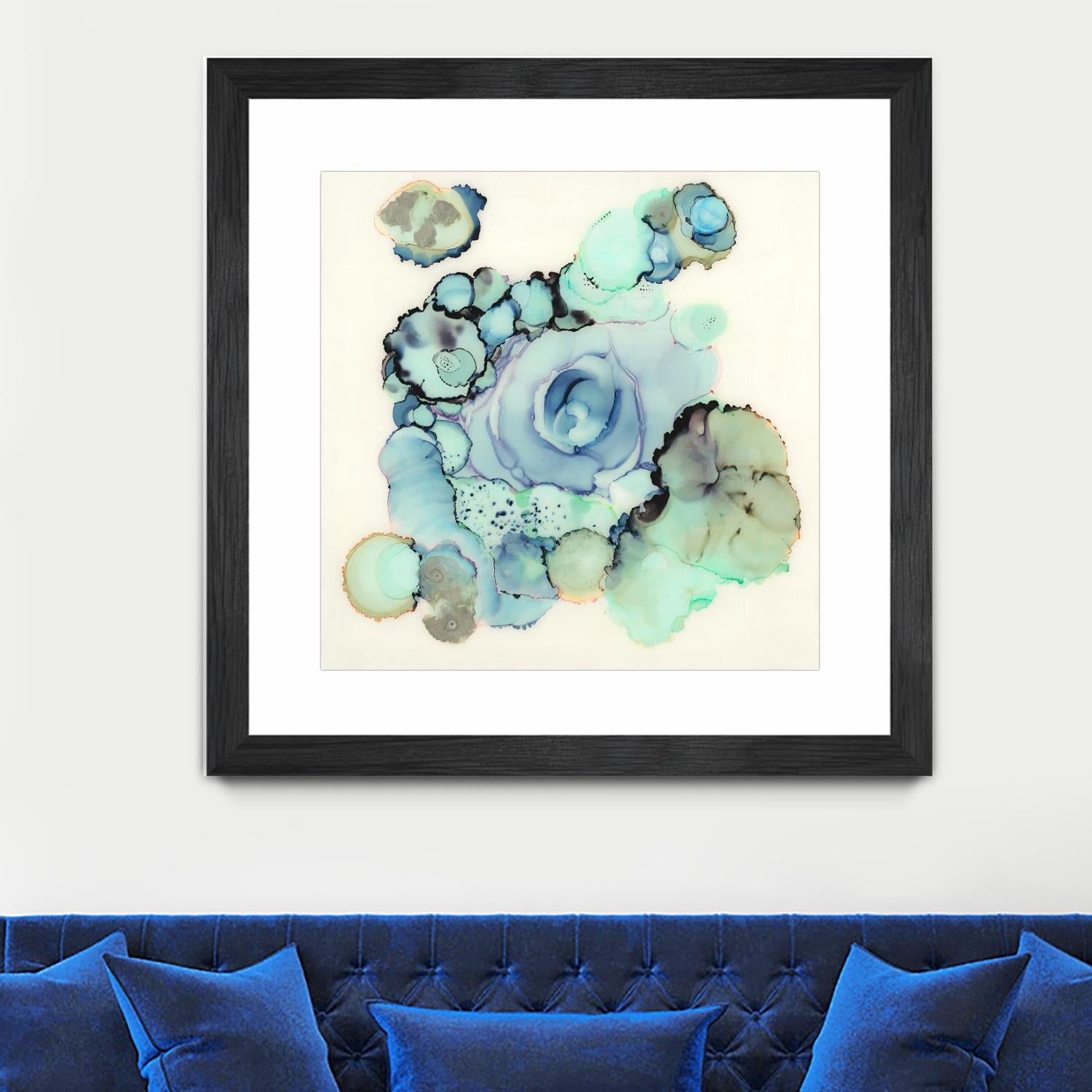 Blue Rose by Laura VanHorne on GIANT ART - blue contemporary