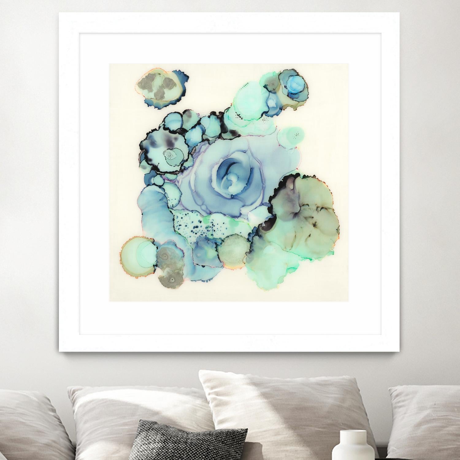 Blue Rose by Laura VanHorne on GIANT ART - blue contemporary