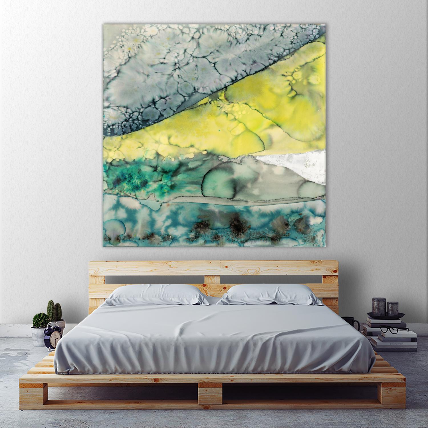 Water Hills by Laura VanHorne on GIANT ART - turquoise abstract