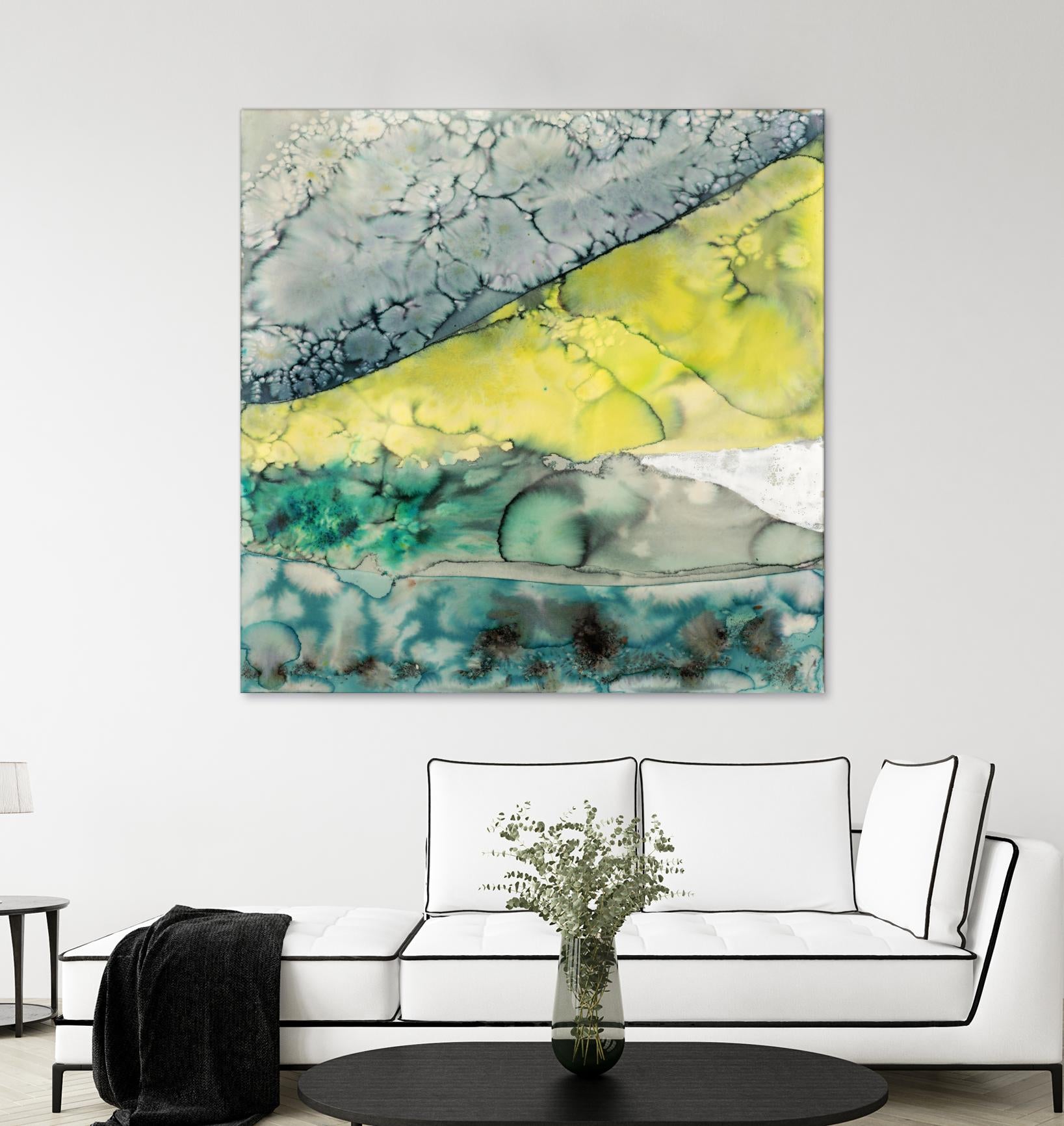 Water Hills by Laura VanHorne on GIANT ART - turquoise abstract