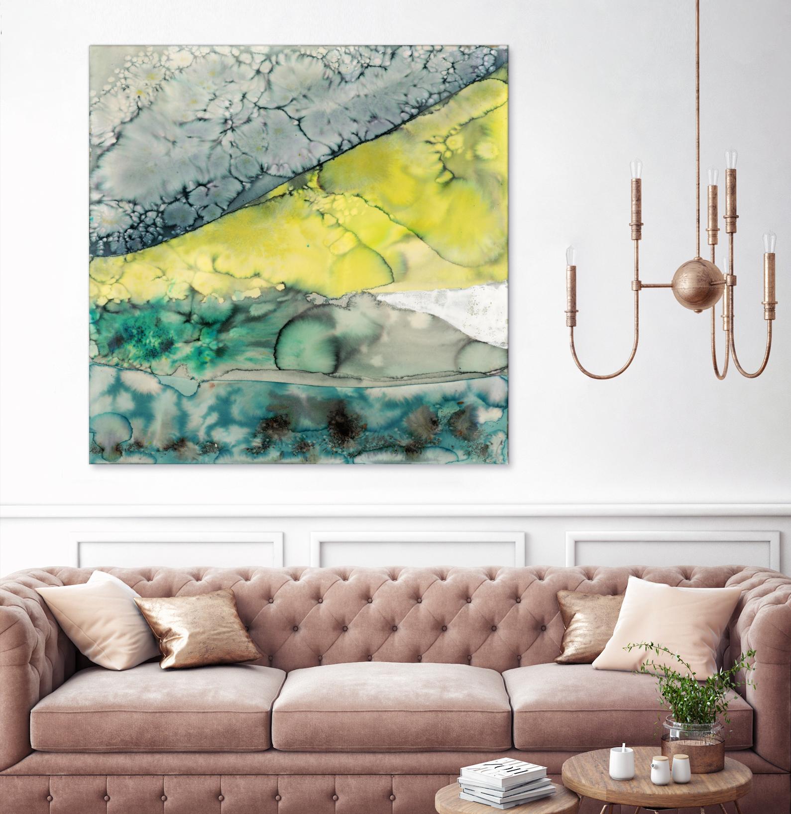 Water Hills by Laura VanHorne on GIANT ART - turquoise abstract
