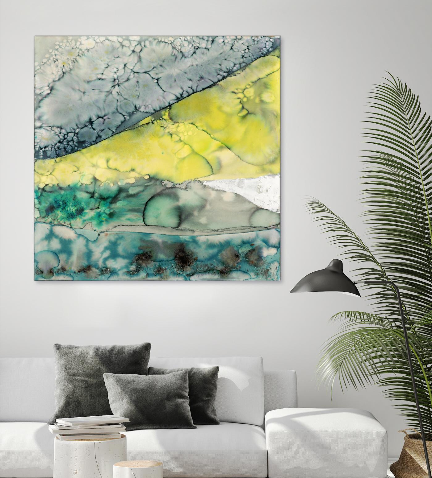 Water Hills by Laura VanHorne on GIANT ART - turquoise abstract