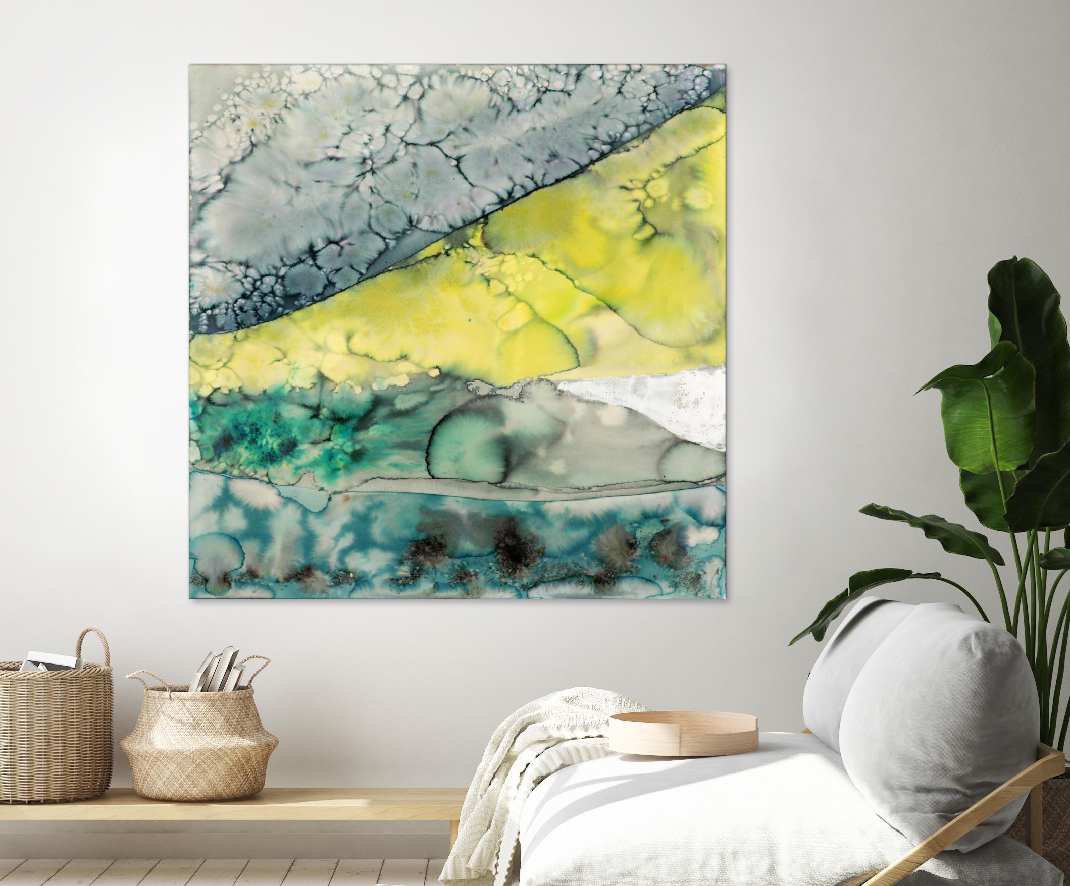 Water Hills by Laura VanHorne on GIANT ART - turquoise abstract
