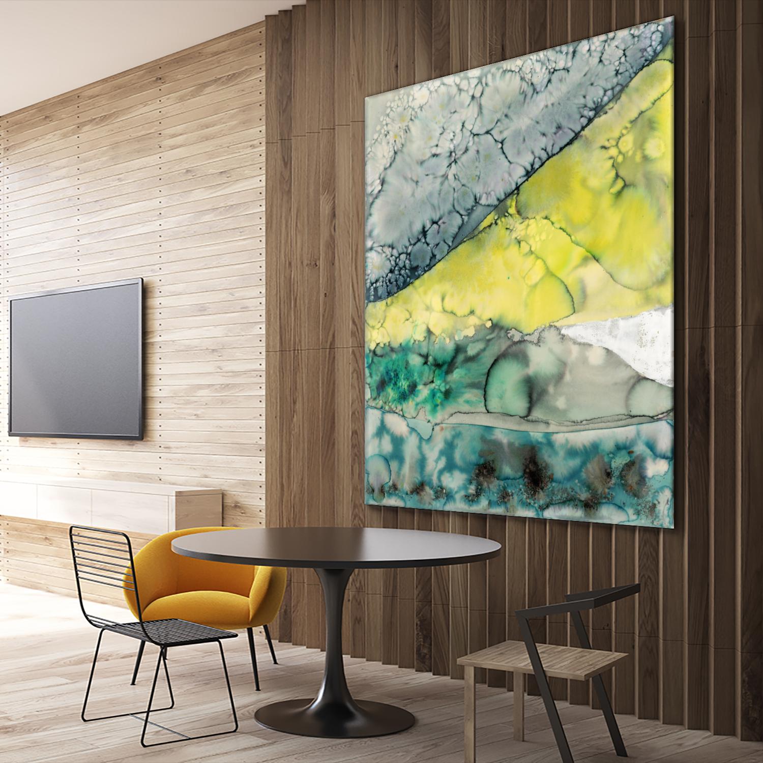 Water Hills by Laura VanHorne on GIANT ART - turquoise abstract