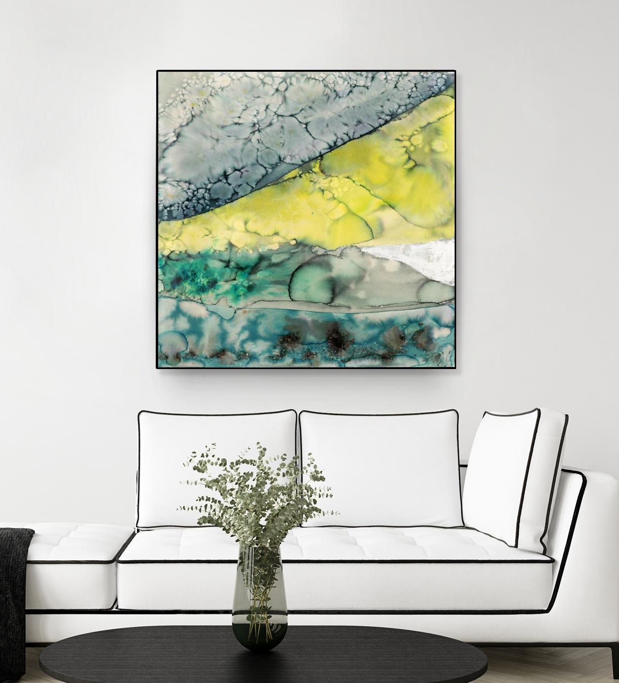 Water Hills by Laura VanHorne on GIANT ART - turquoise abstract