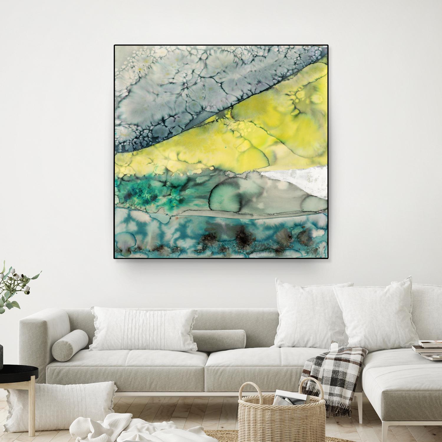 Water Hills by Laura VanHorne on GIANT ART - turquoise abstract