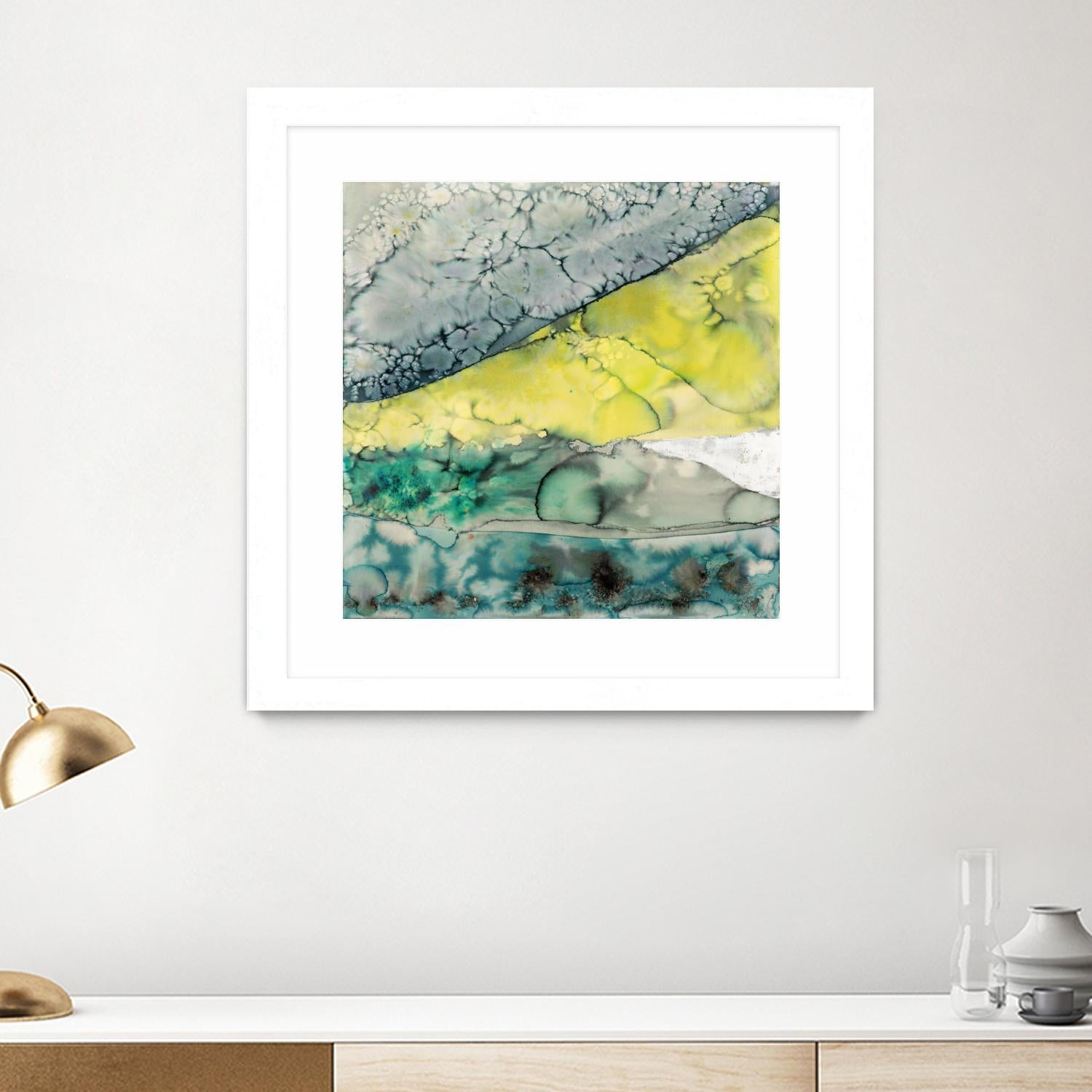 Water Hills by Laura VanHorne on GIANT ART - turquoise abstract