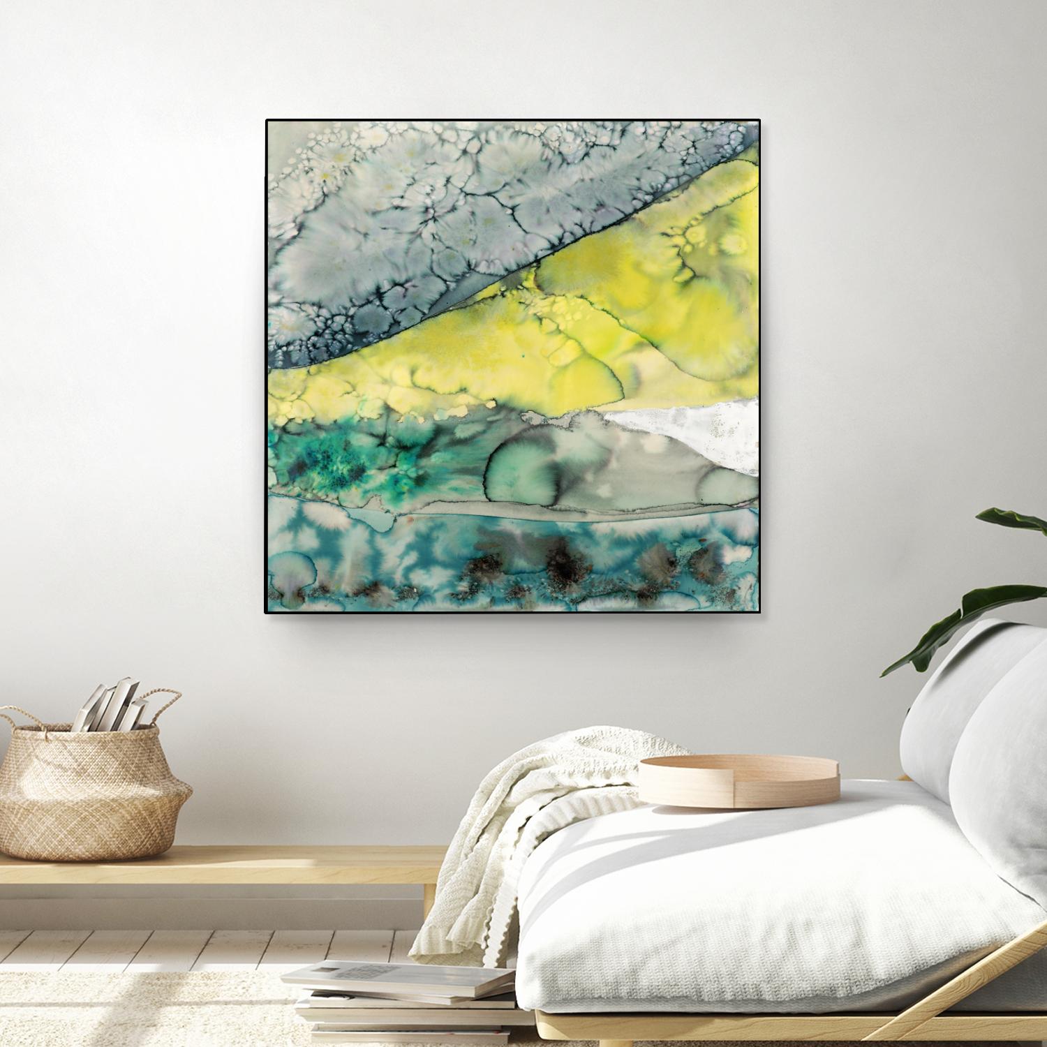 Water Hills by Laura VanHorne on GIANT ART - turquoise abstract
