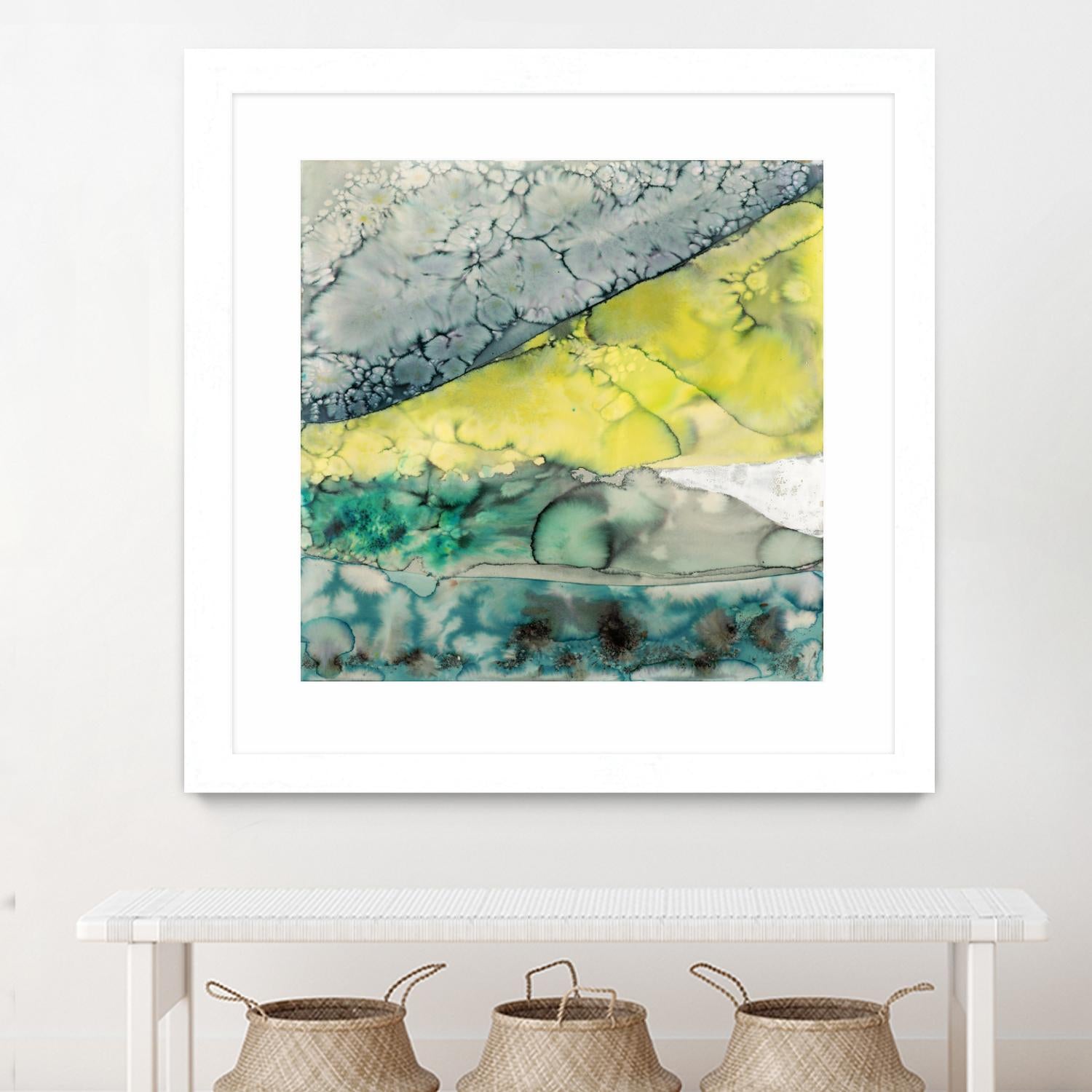 Water Hills by Laura VanHorne on GIANT ART - turquoise abstract