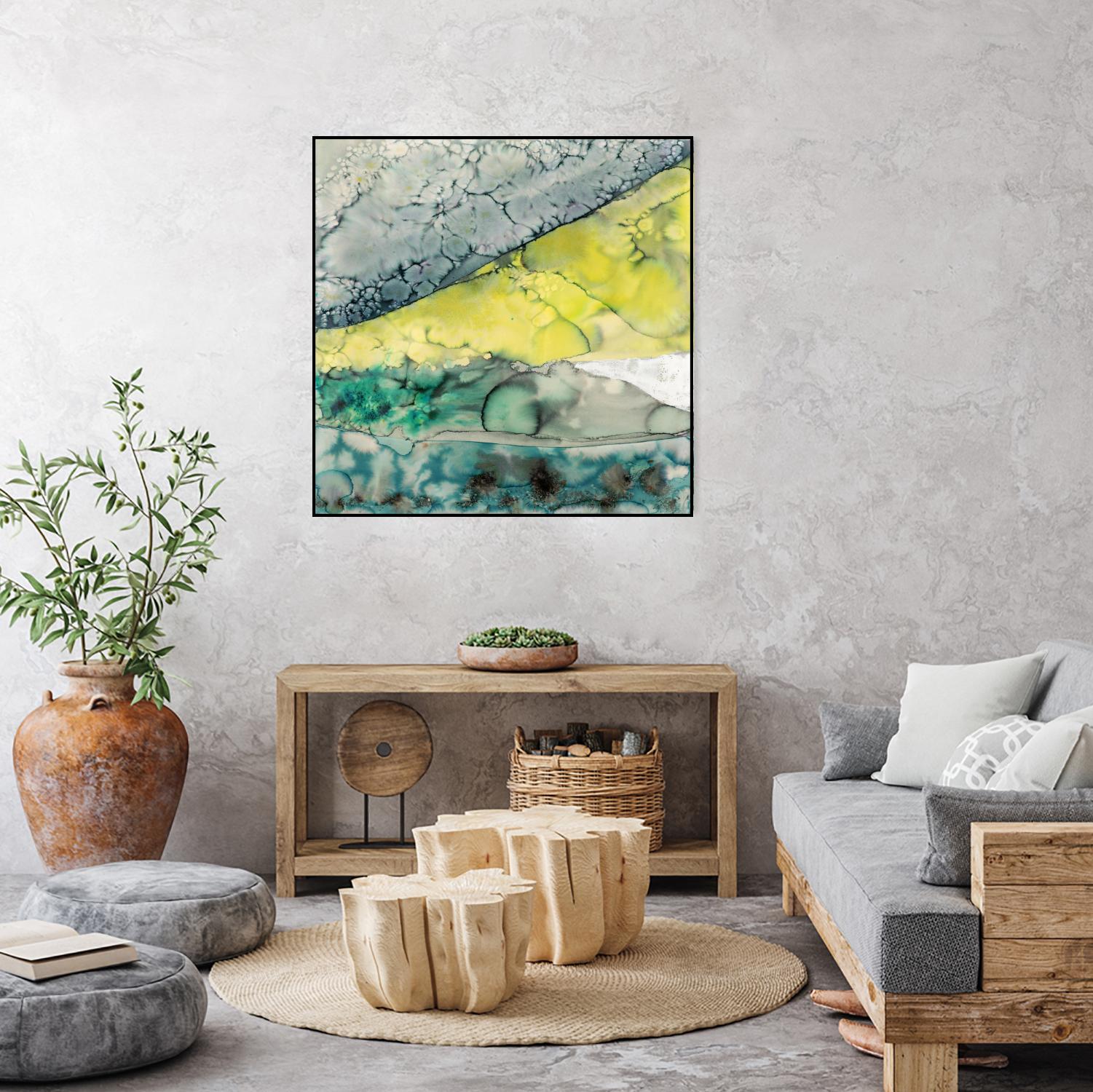 Water Hills by Laura VanHorne on GIANT ART - turquoise abstract