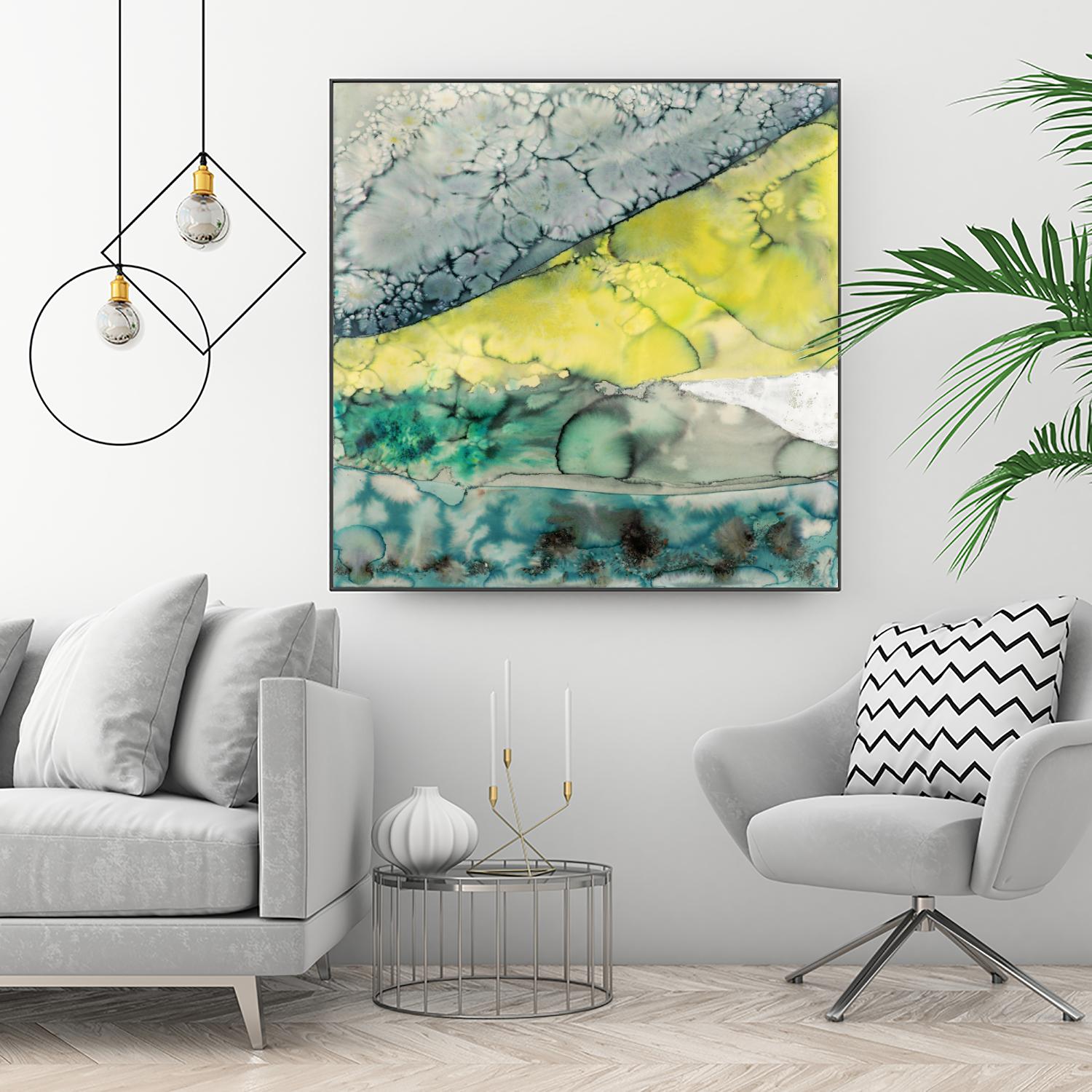 Water Hills by Laura VanHorne on GIANT ART - turquoise abstract